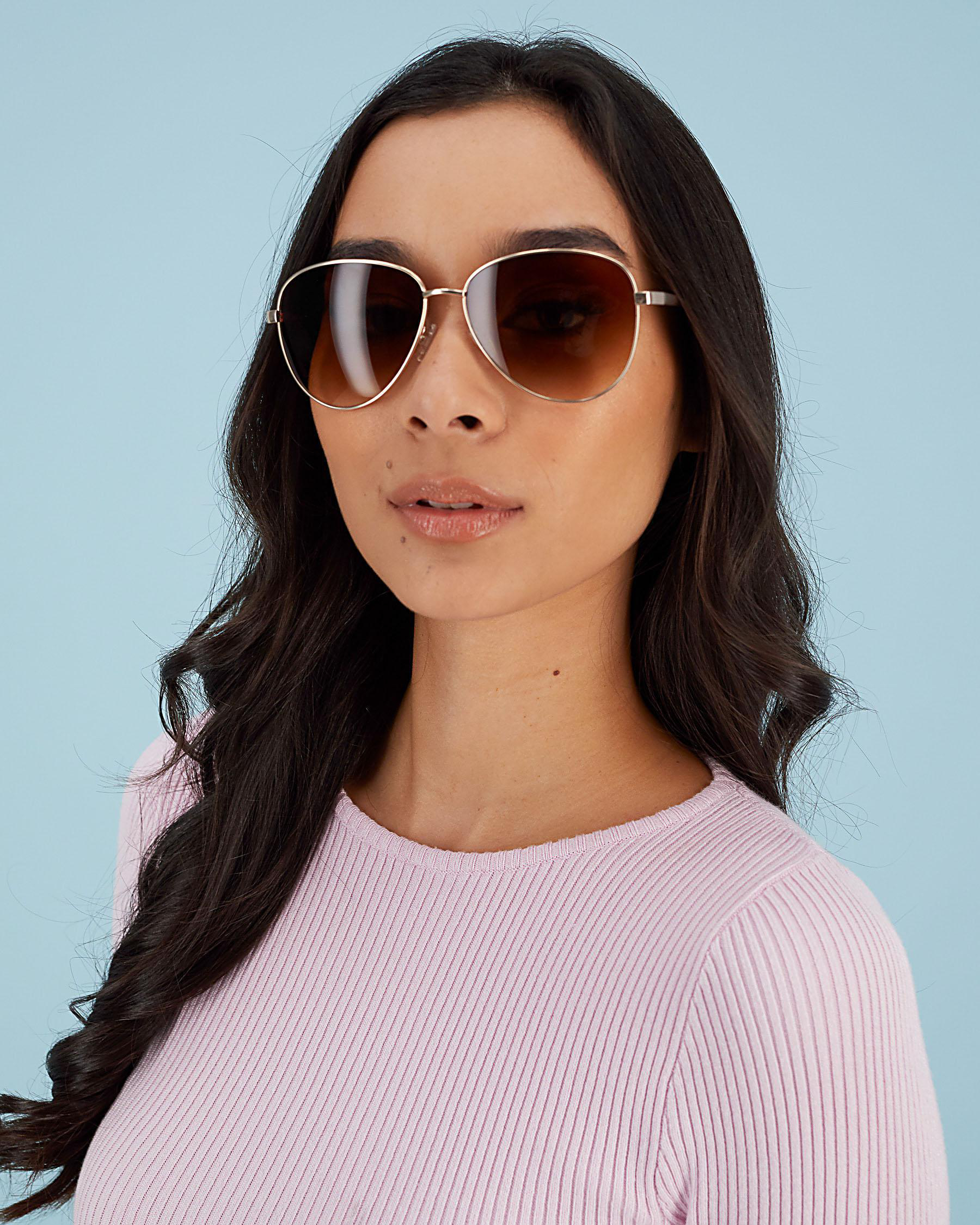 Indie Eyewear Marbella Sunglasses In M Gold/grad Brown Fast Shipping & Easy Returns City