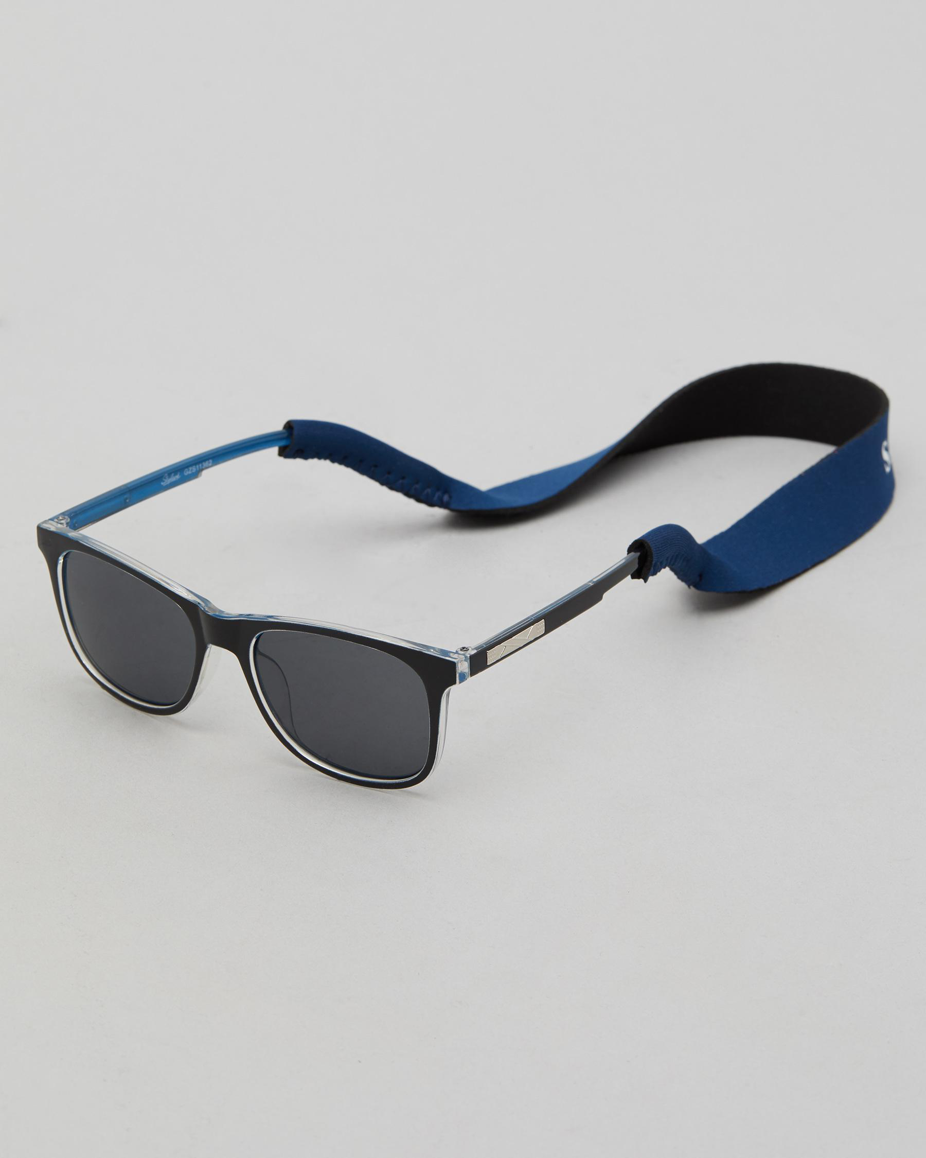Salty Life Barra Sunglasses Strap In Navy Fast Shipping & Easy