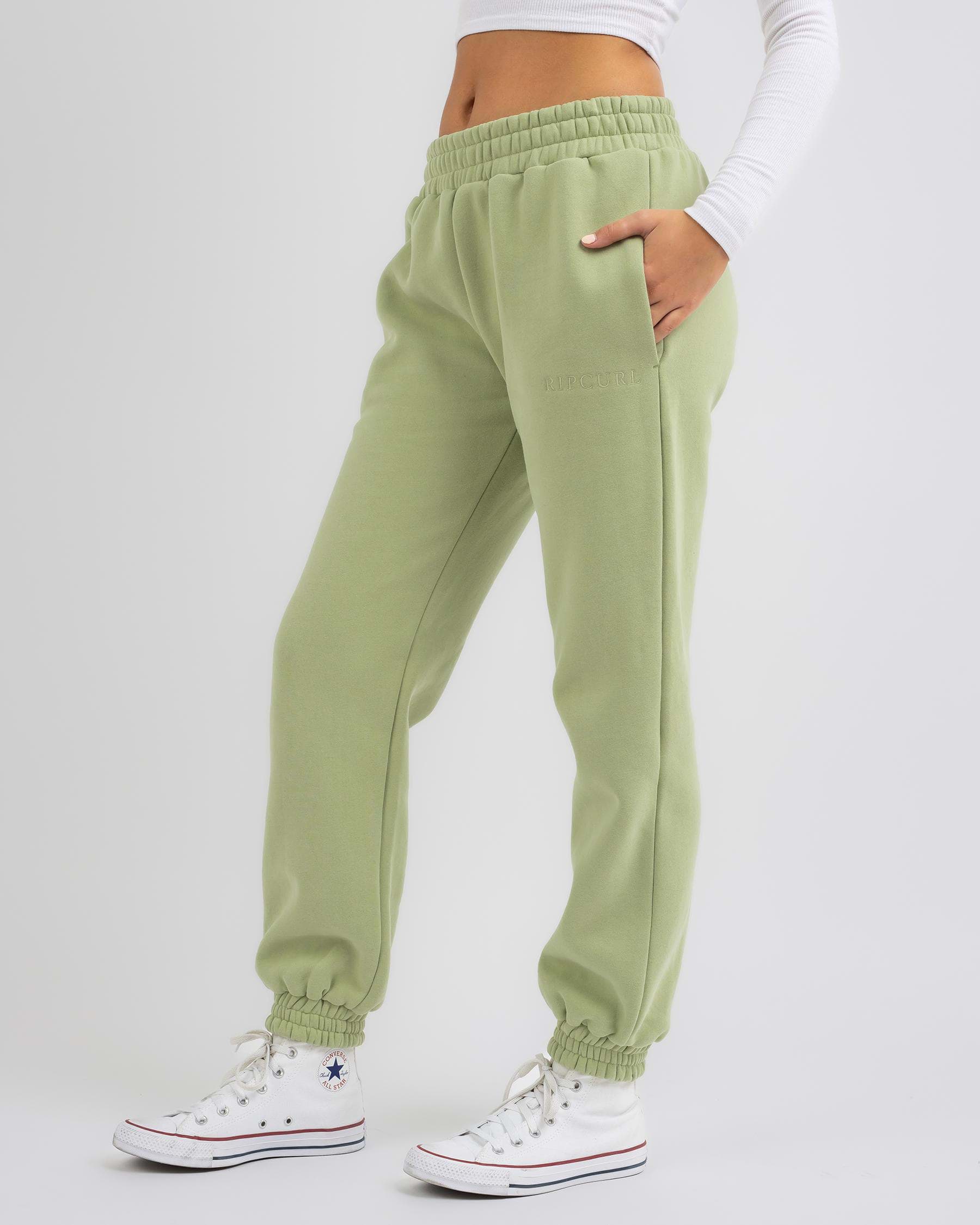 Rip Curl Premium Surf Track Pants In Mid Green - Fast Shipping & Easy ...