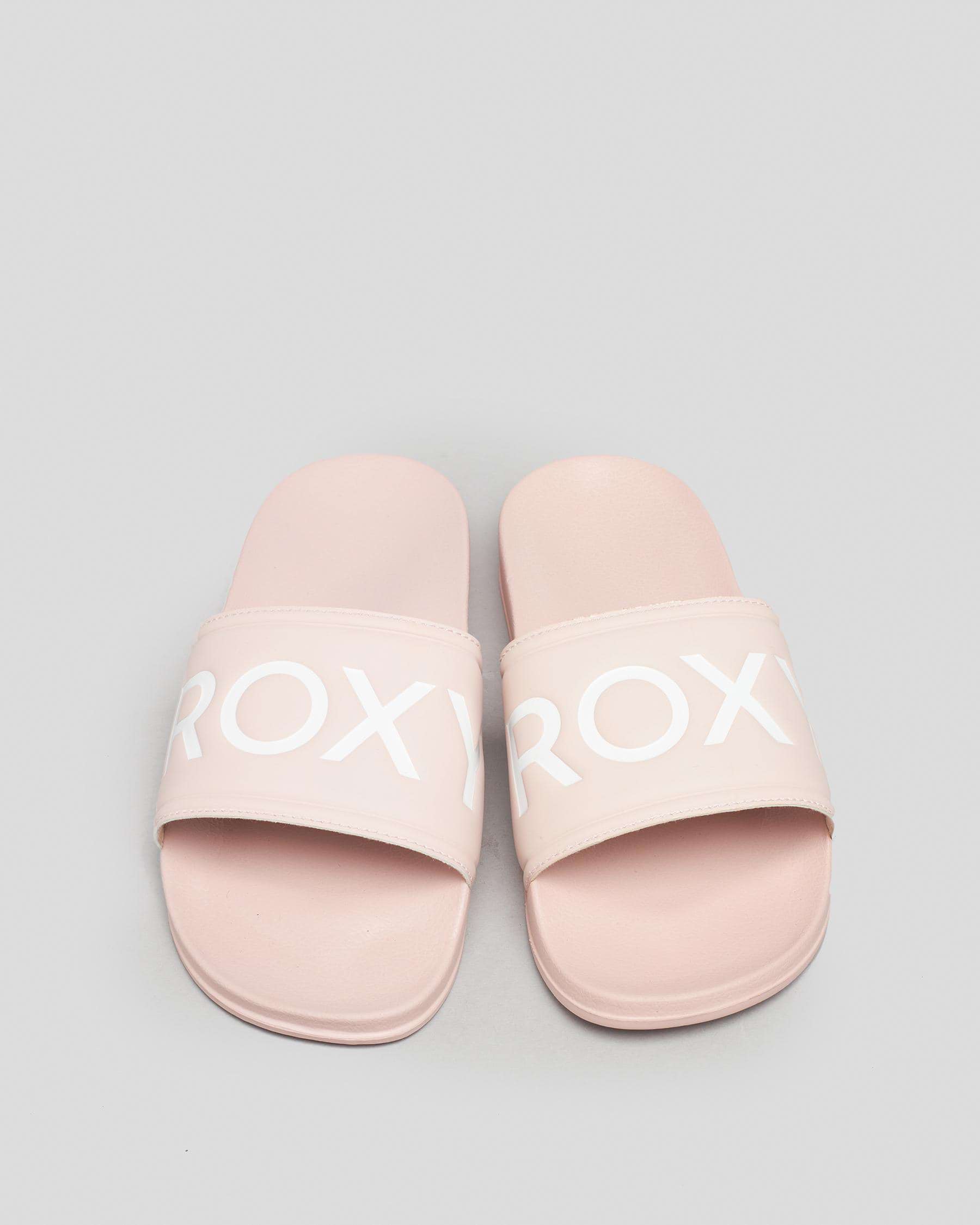 Roxy Slippy Slide Sandals In Lt Peach - Fast Shipping & Easy Returns ...