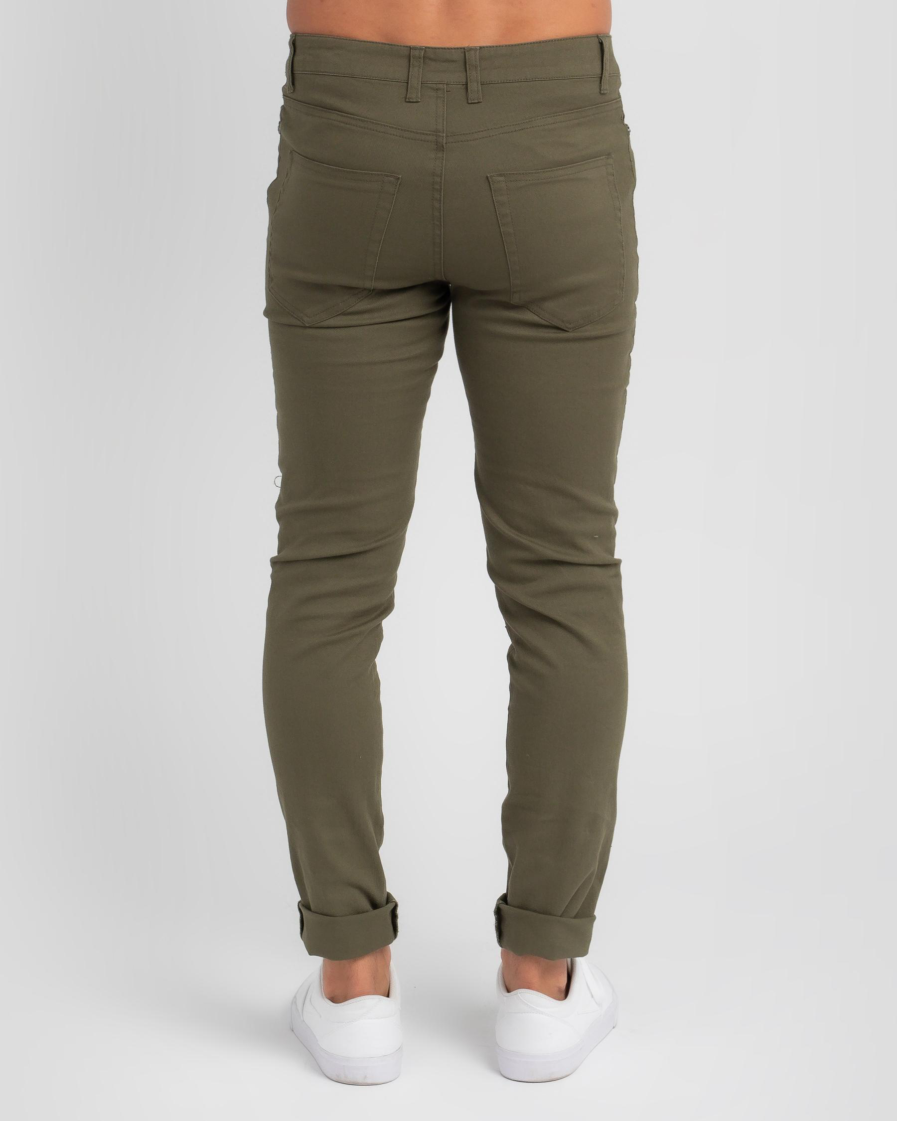Lucid Grid Jeans In Olive - Fast Shipping & Easy Returns - City Beach ...