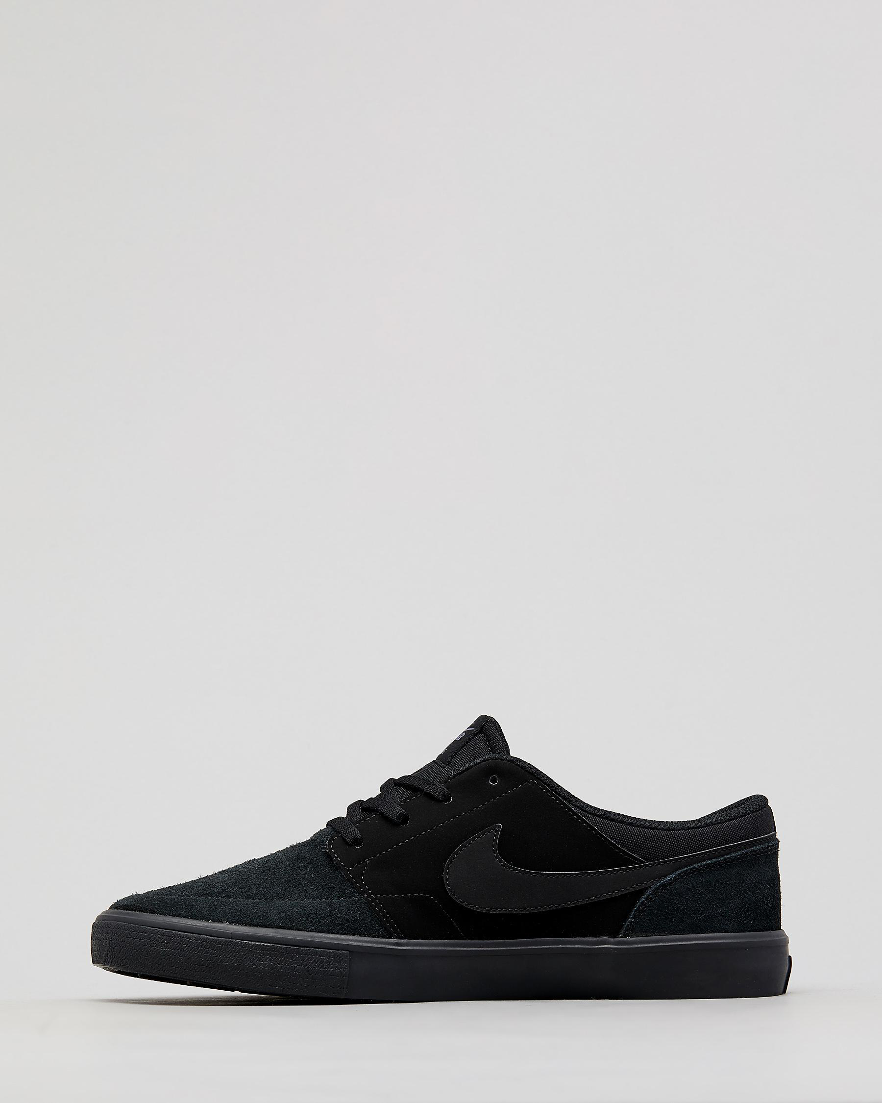 Shop Nike Portmore 2 Shoes In Black/black - Fast Shipping & Easy ...