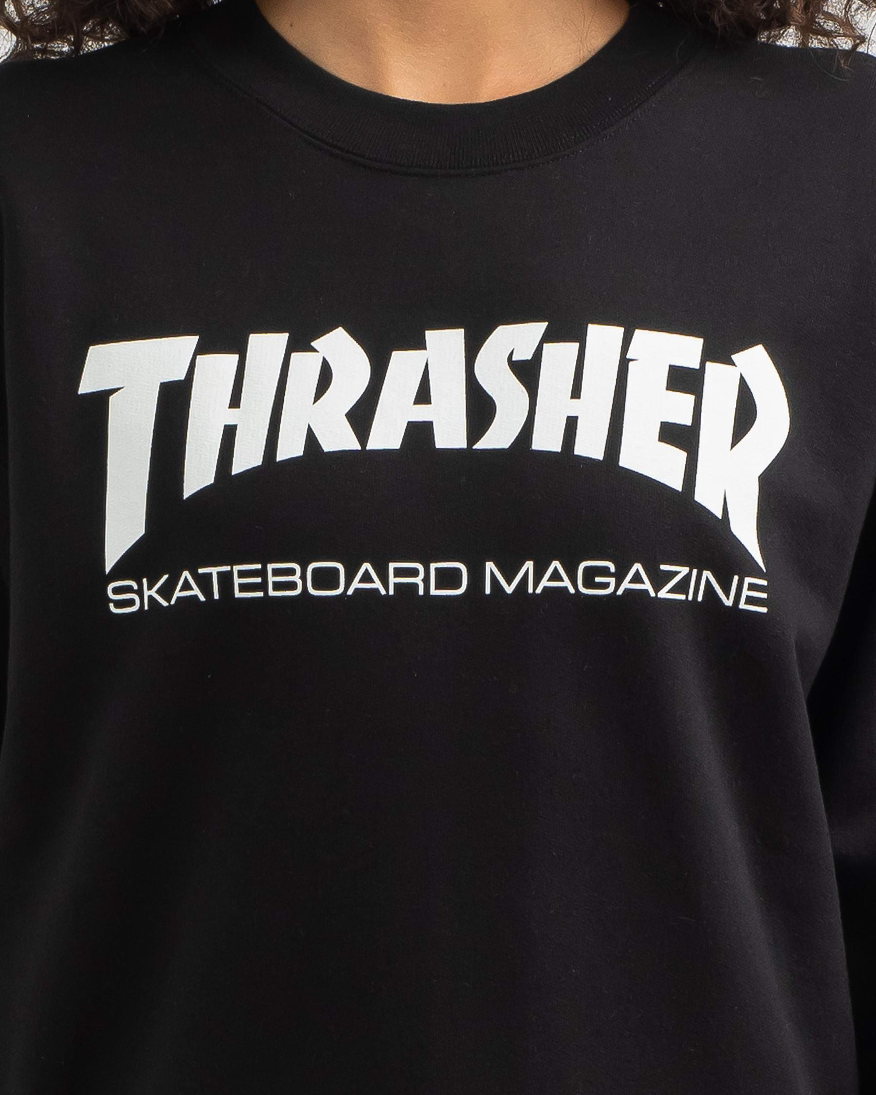 Thrasher Skate Mag Logo Crew Sweat Black 
