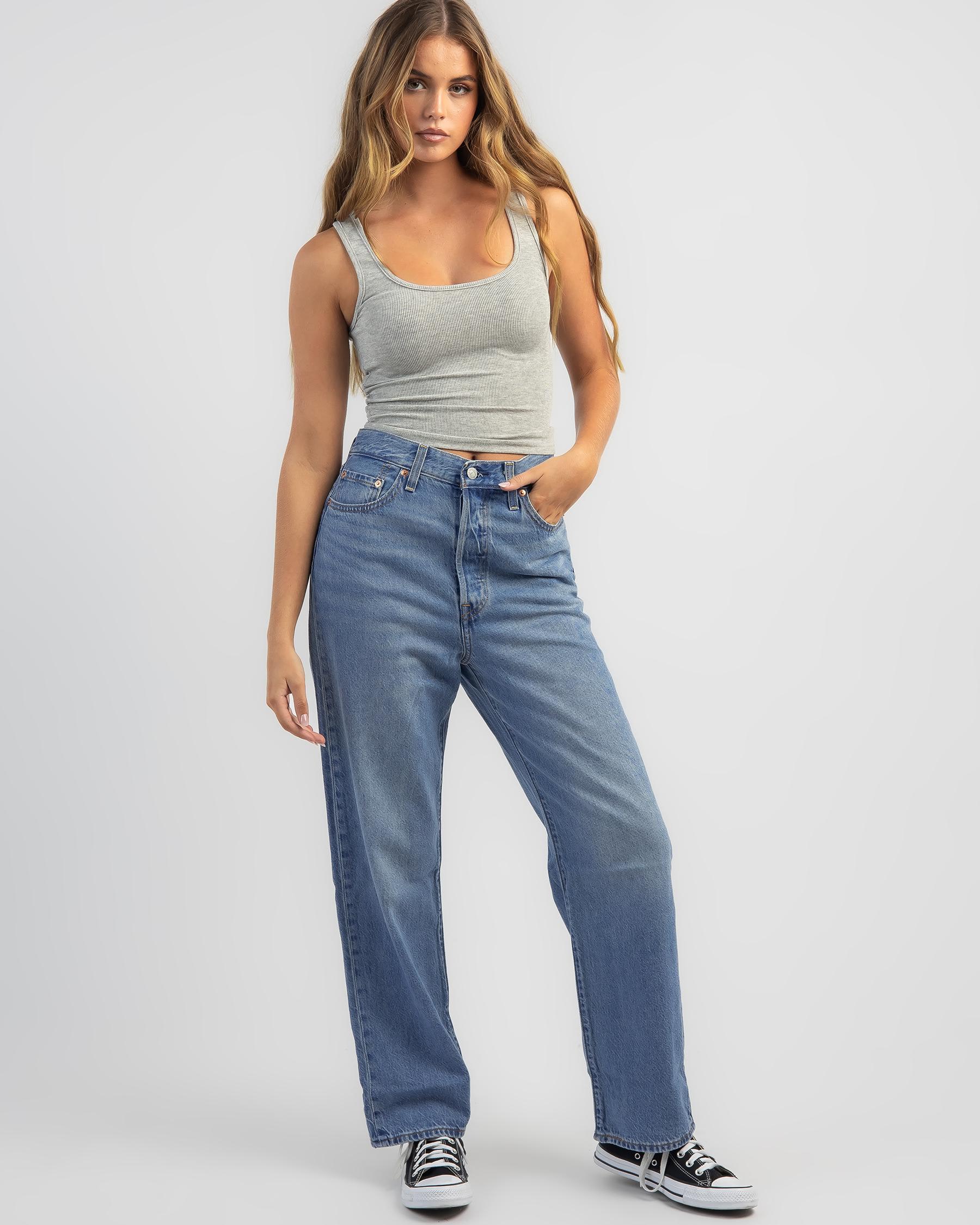 Shop Levi's Ribcage Jeans In In The Middle - Fast Shipping & Easy ...