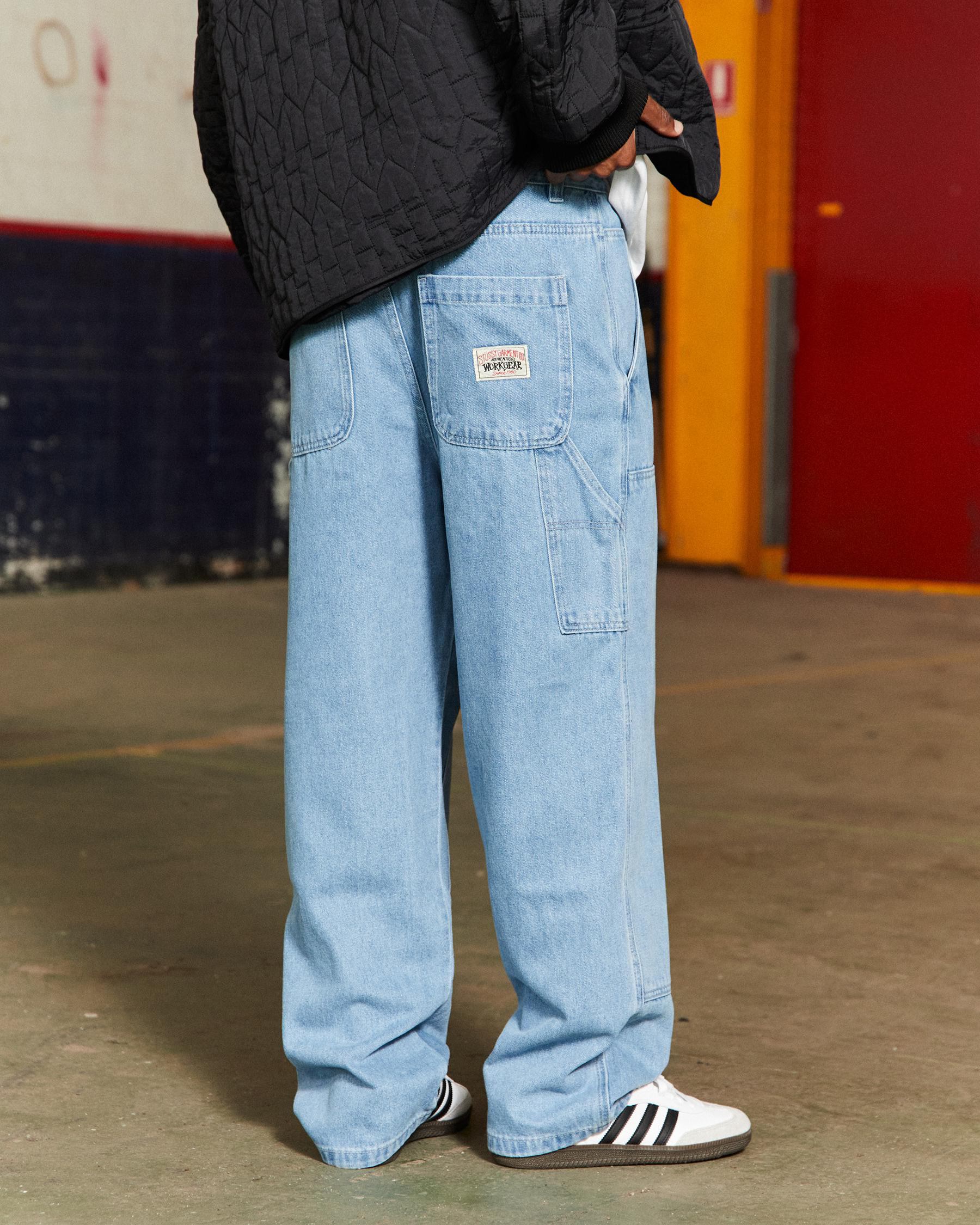 Shop Stussy Canvas Work Pants In Light Denim - Fast Shipping & Easy ...