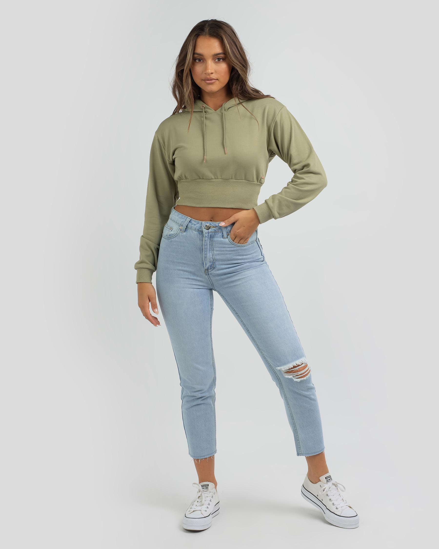 Ava And Ever Aaliyah Hoodie In Sage - Fast Shipping & Easy Returns ...