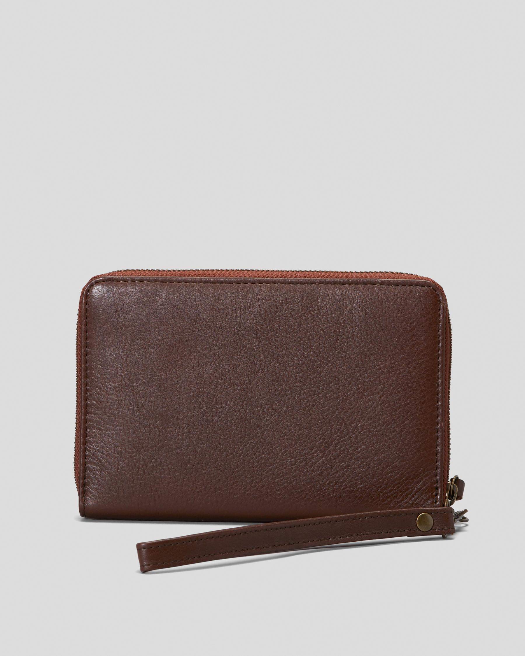 Shop Rip Curl Kangaroo Leather Wallet In Dark Chocolate - Fast Shipping ...