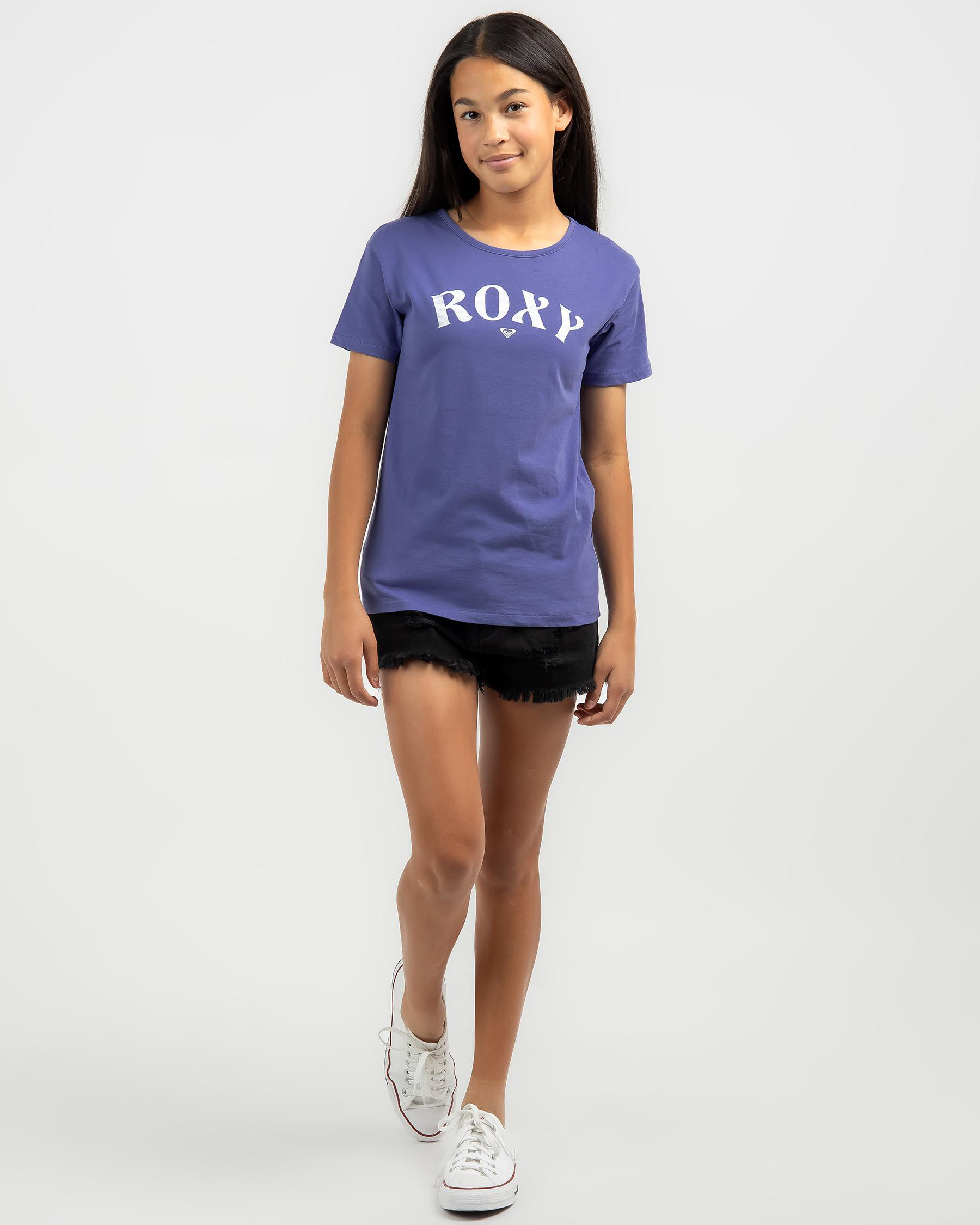Shop Roxy Girls' Day And Night TShirt In Marlin Fast Shipping & Easy