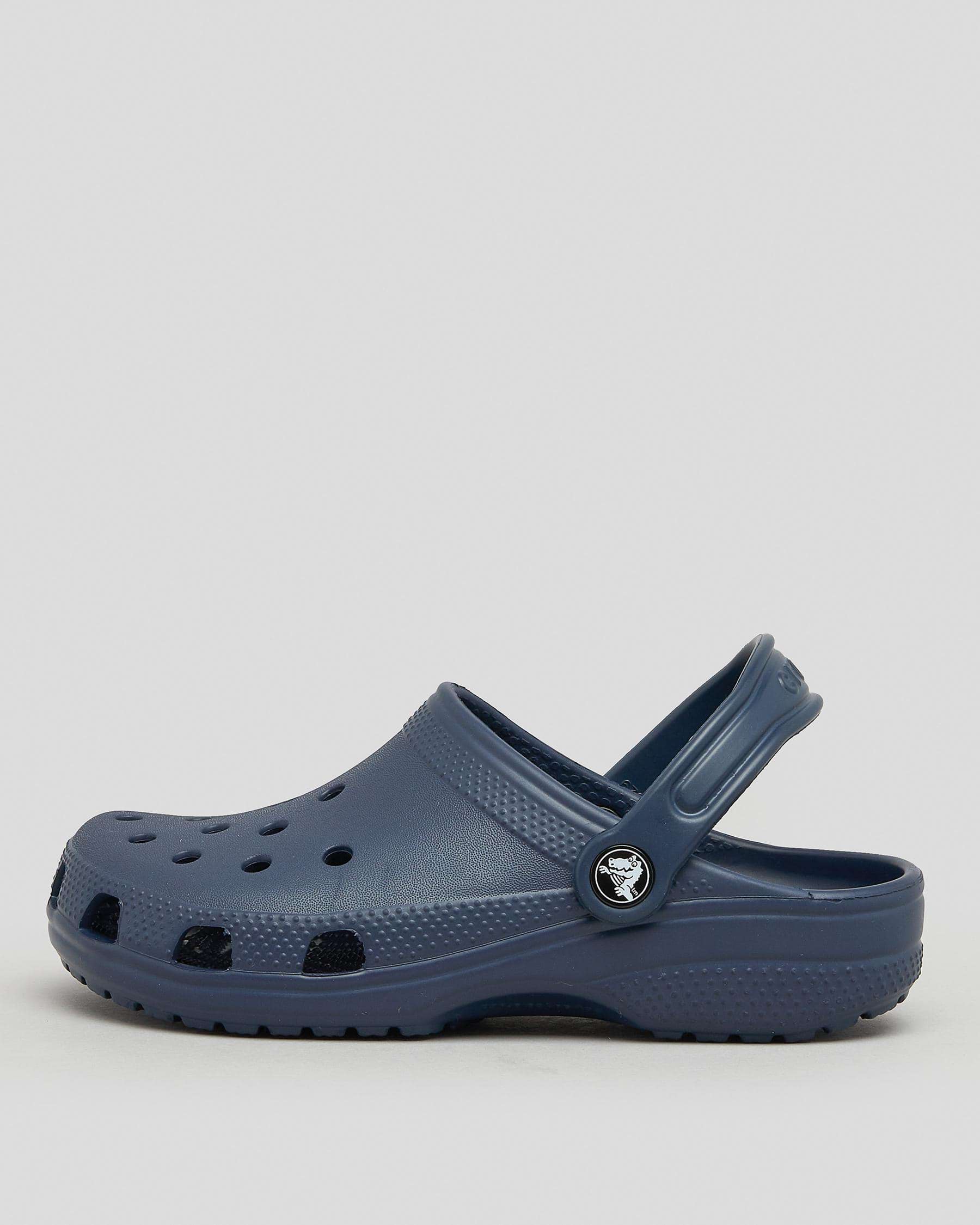 Crocs Kids' Classic Clogs In Navy - FREE* Shipping & Easy Returns ...