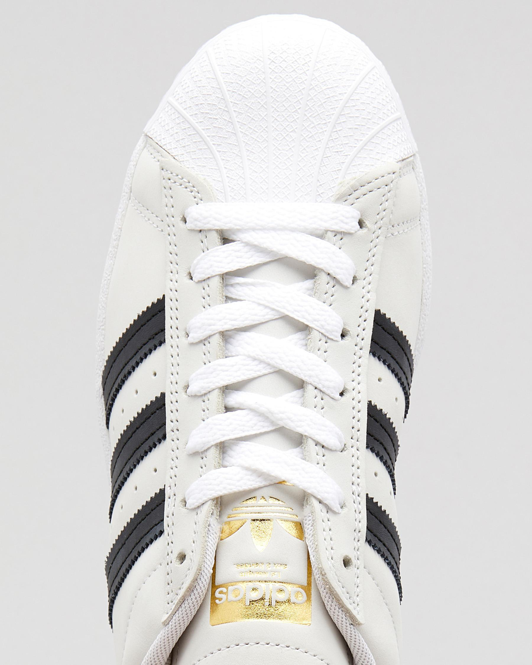 Adidas Superstar 505 Shoes In Ftwr White/core Black/gol | City Beach ...