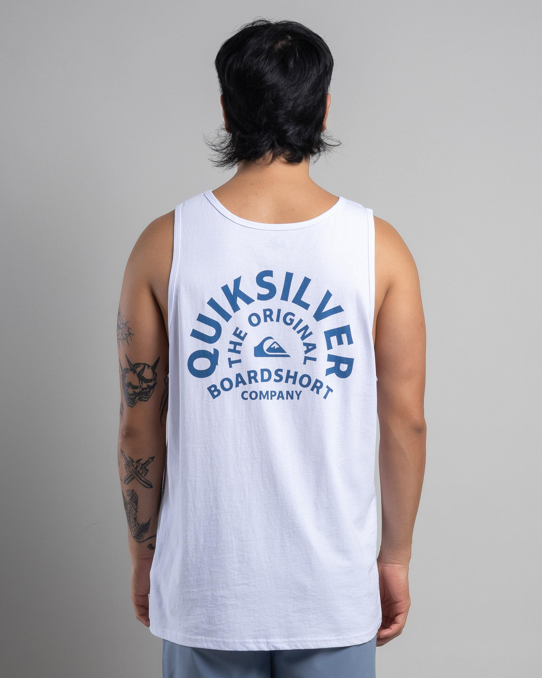Shop Quiksilver On Target Singlet In White - Fast Shipping & Easy ...