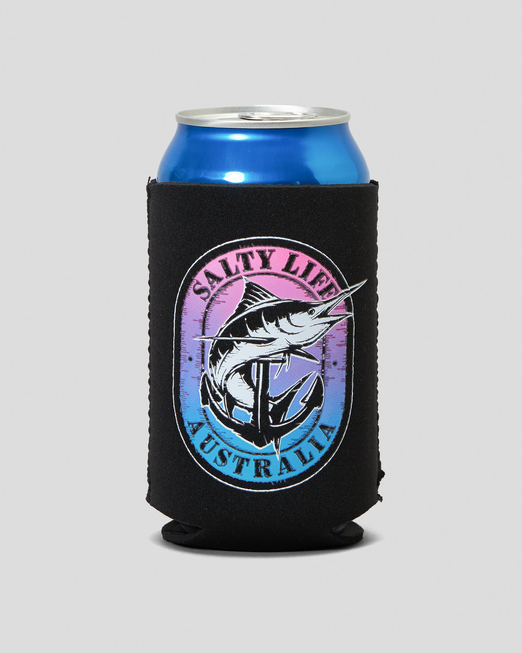Shop Salty Life Cheers Stubby Cooler In Black Fast Shipping & Easy