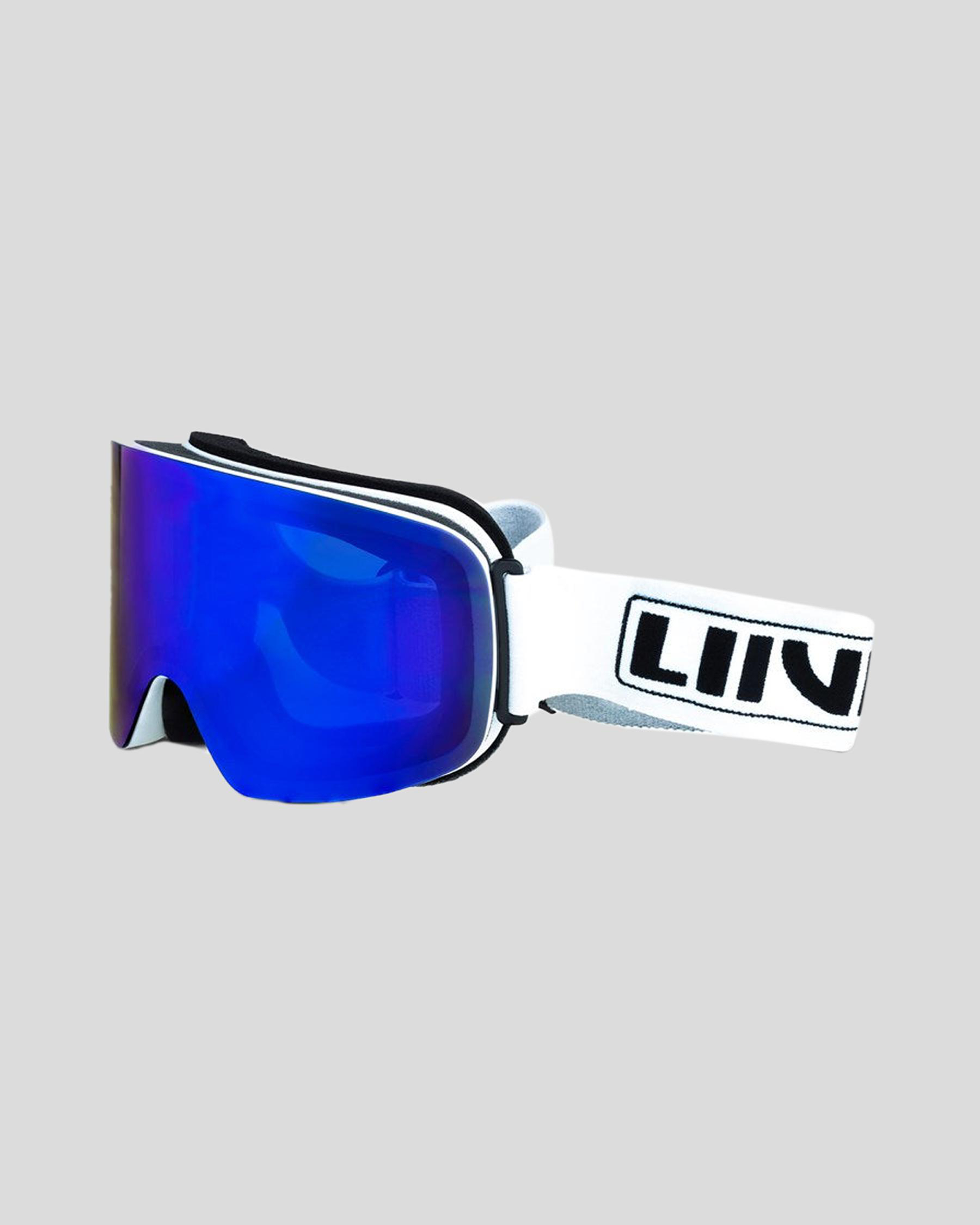 Shop Liive Black Run Snow Goggles In Matte White Fast Shipping & Easy