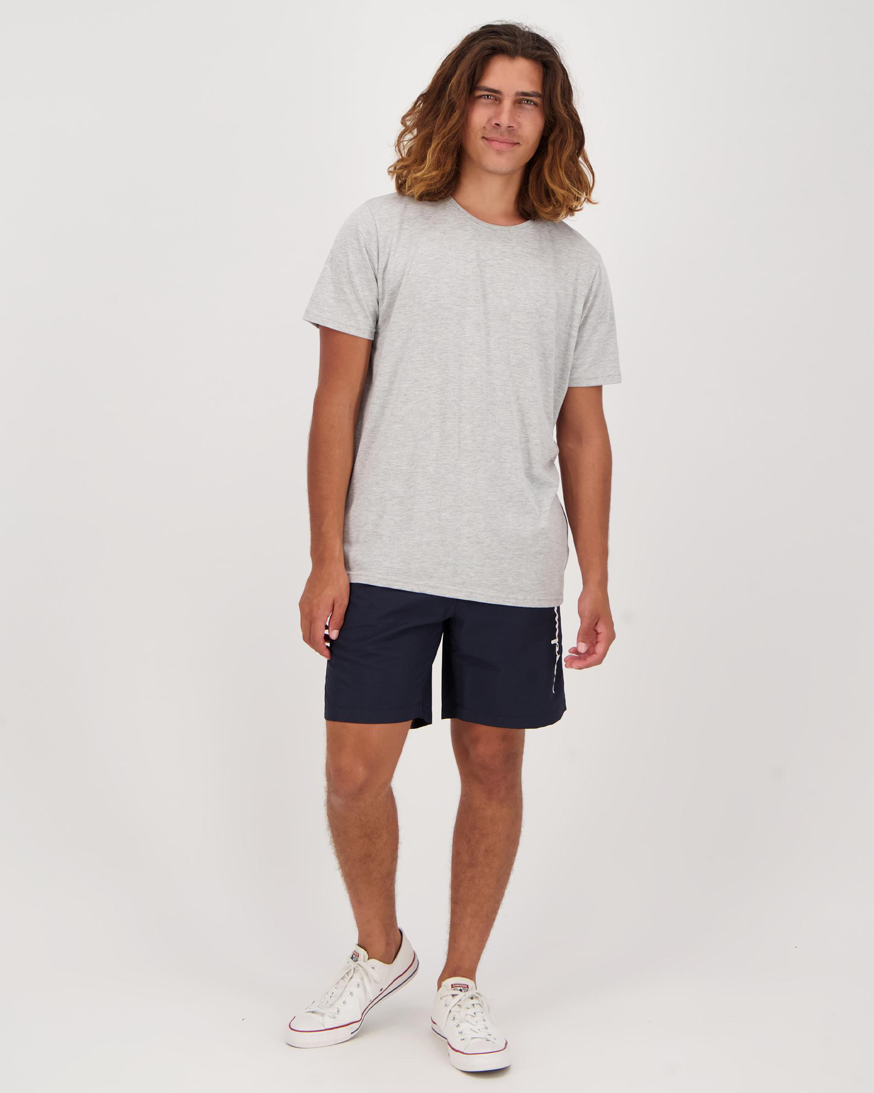 Champion Graphic Beach Short In Navy - FREE* Shipping & Easy