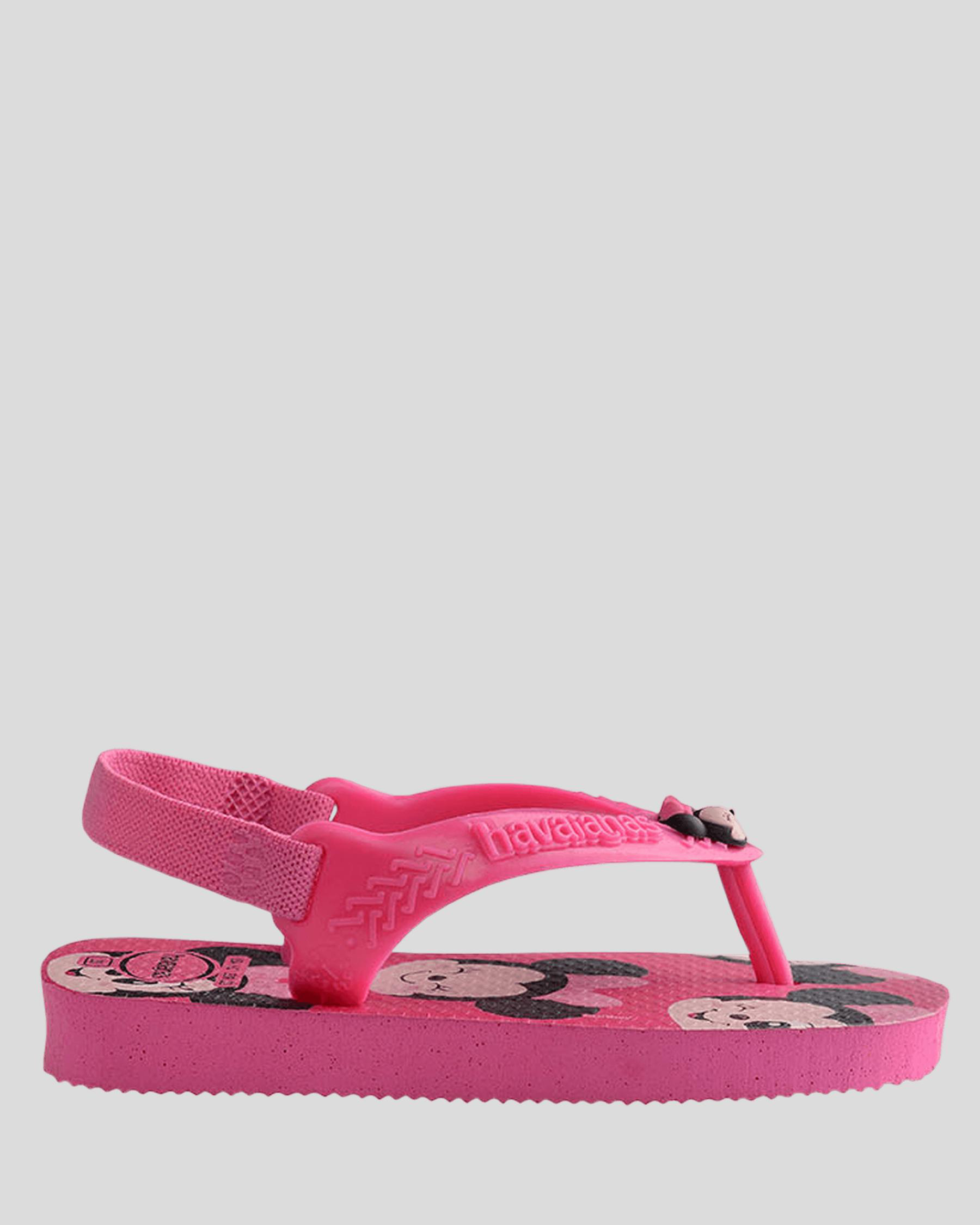 Shop Havaianas Toddlers' Disney Classic Thongs In Pink Flux - Fast ...