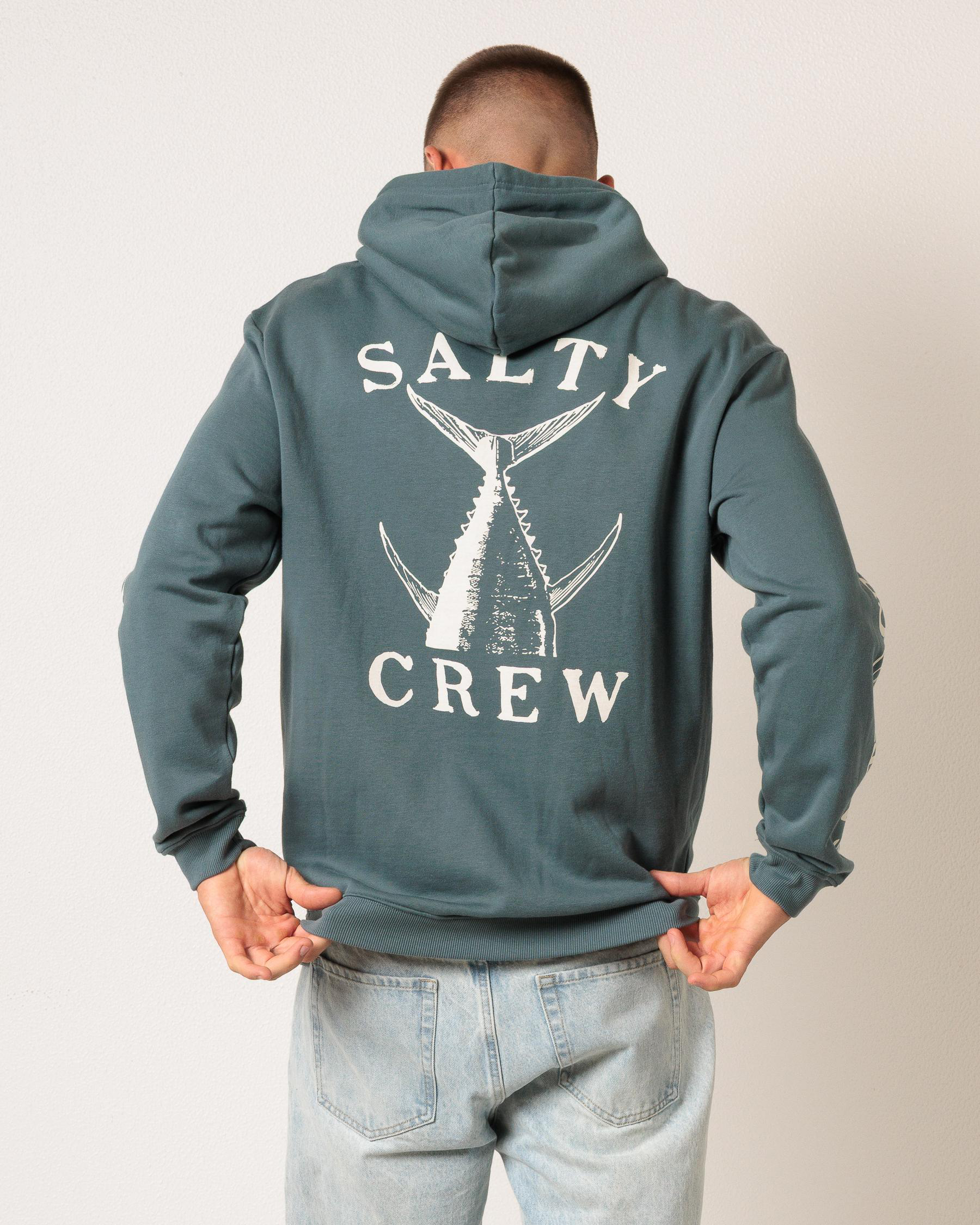 Shop Salty Crew Vintage Tail MW Hoodie In Storm Fast Shipping Easy 