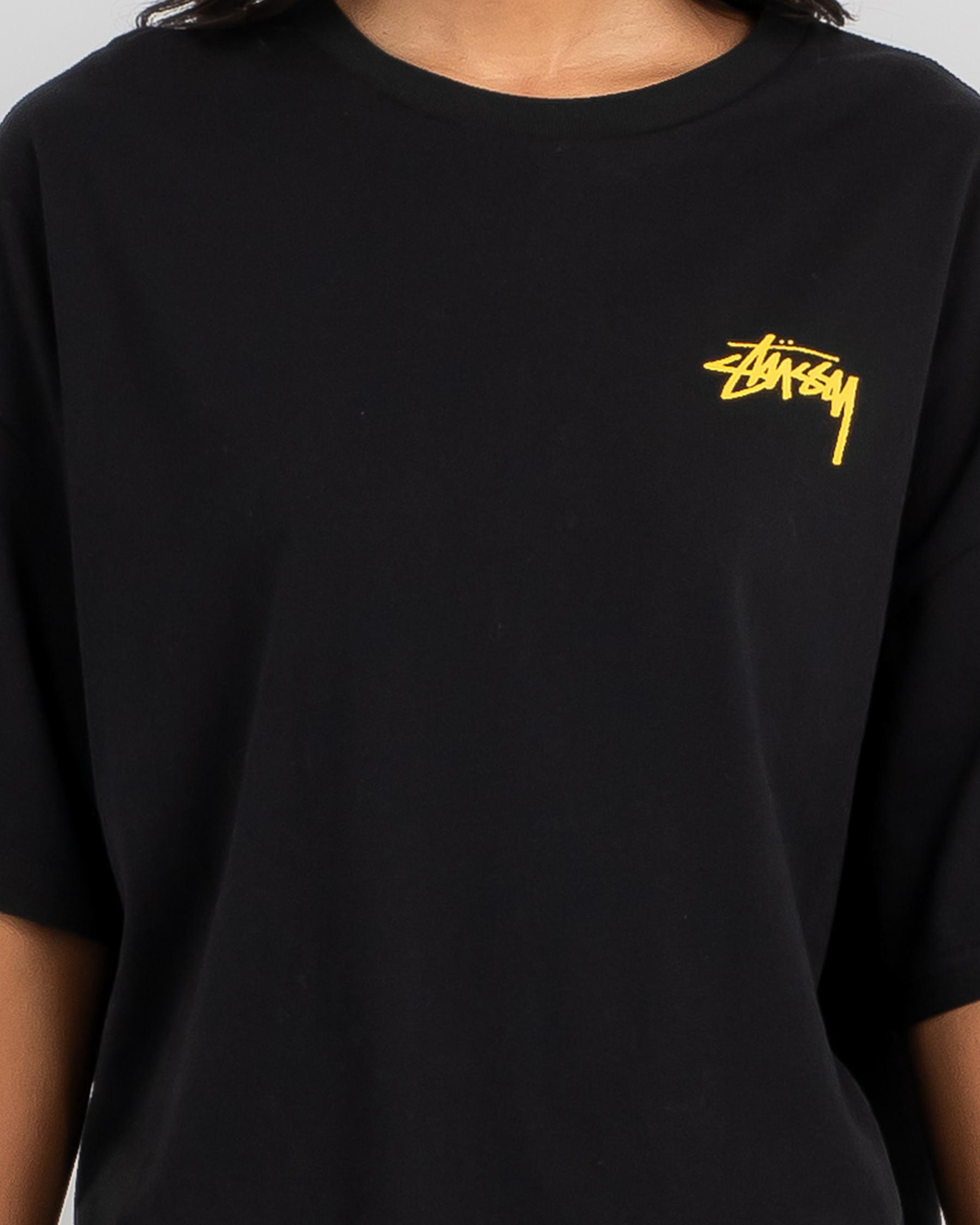 Shop Stussy Rabbit Hole Relaxed T-Shirt In Black - Fast Shipping