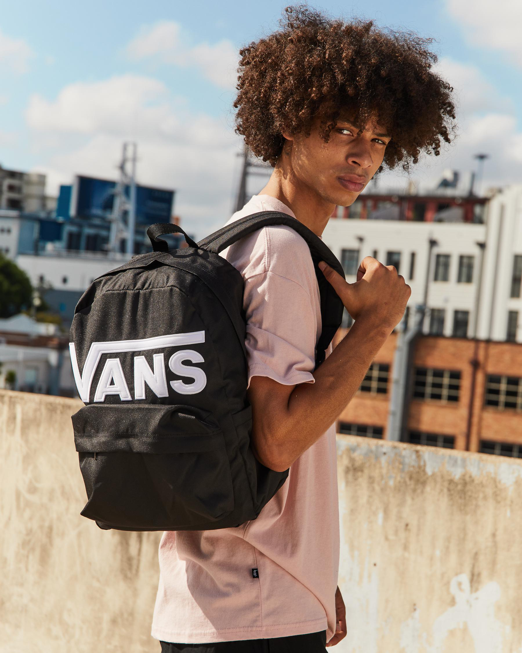 Vans Old Skool Drop V Backpack In Black 