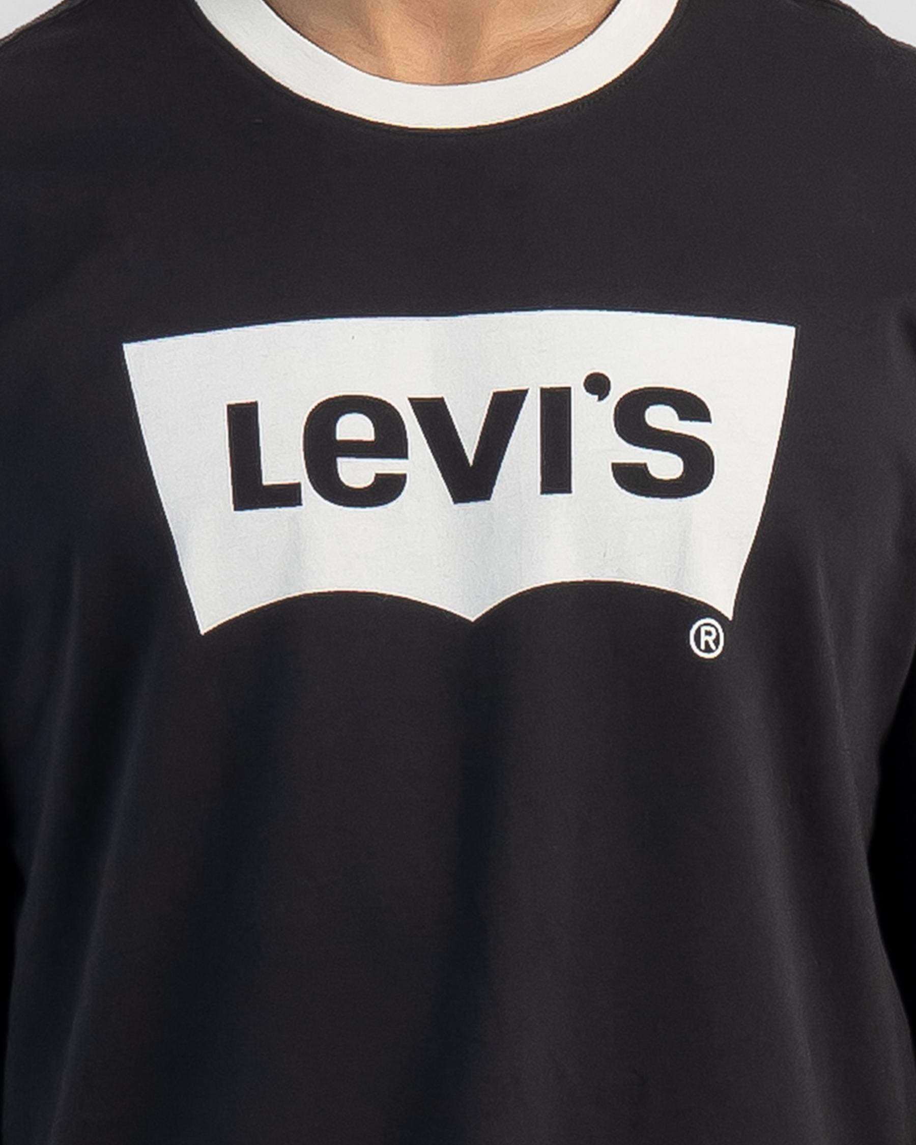 Shop Levi's Relaxed Fit T-Shirt In Caviar - Fast Shipping & Easy ...