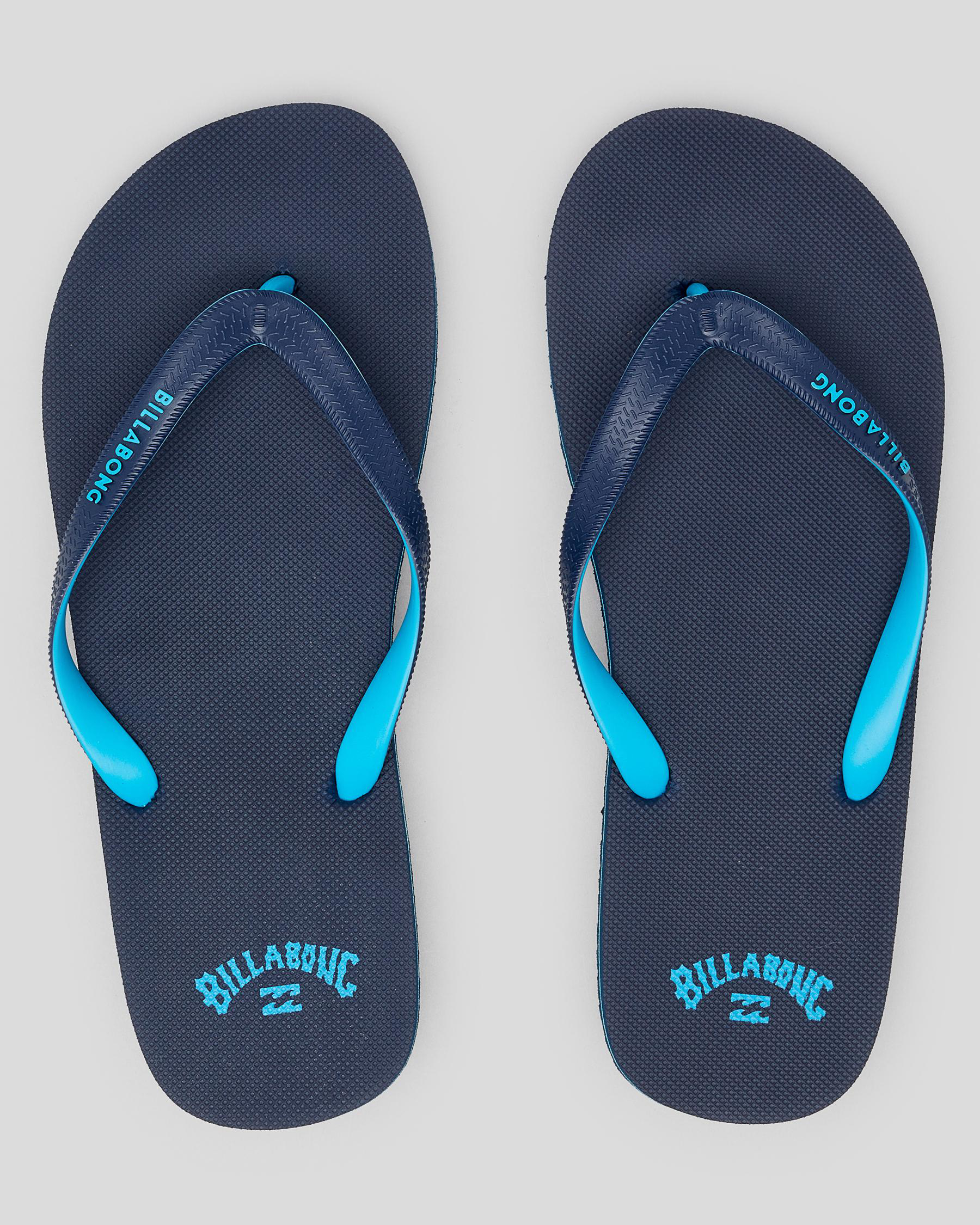 Shop Billabong Stacked Thongs In Navy/cyan Fast Shipping & Easy