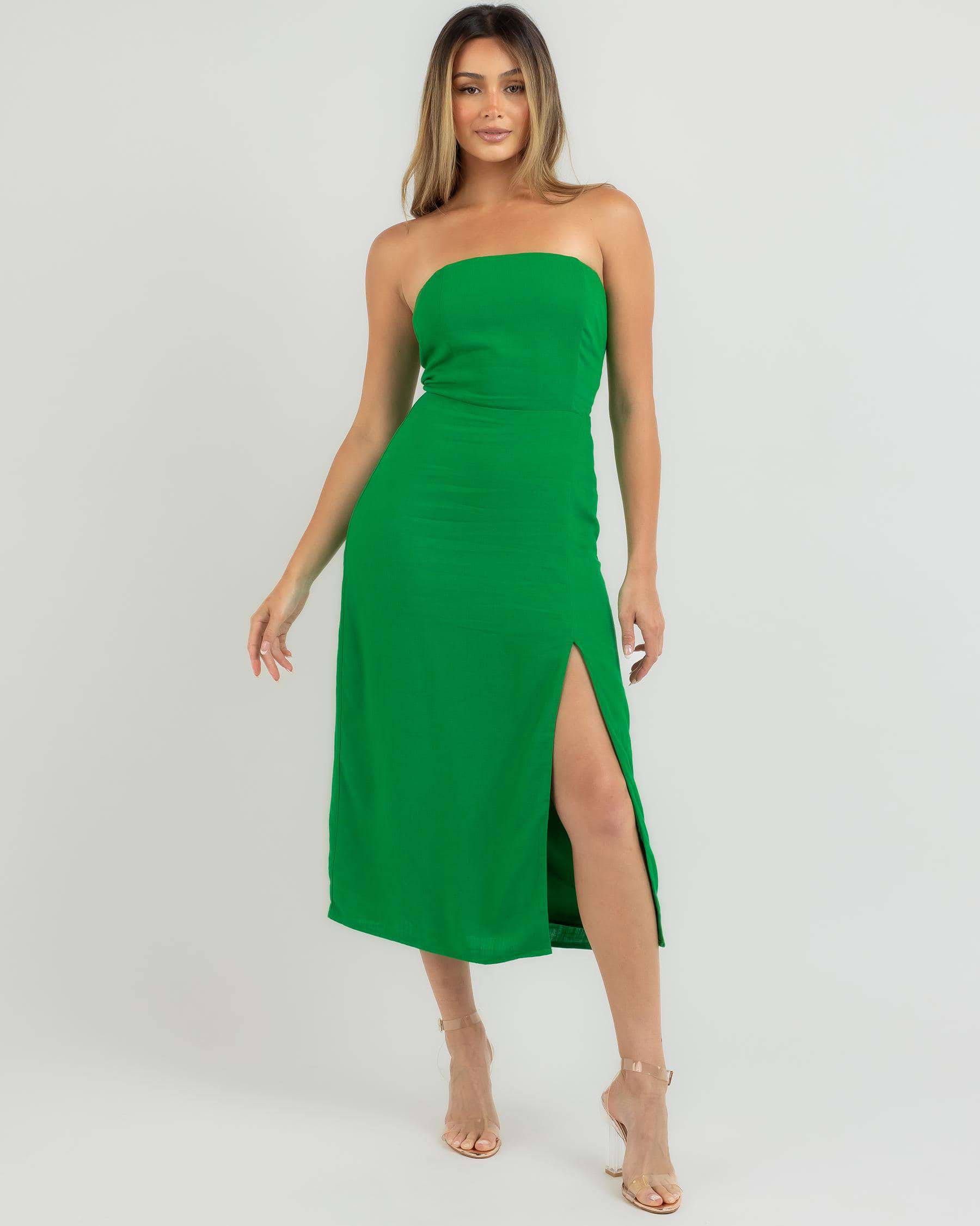 Shop Ava And Ever Scout Midi Dress In Green - Fast Shipping & Easy ...