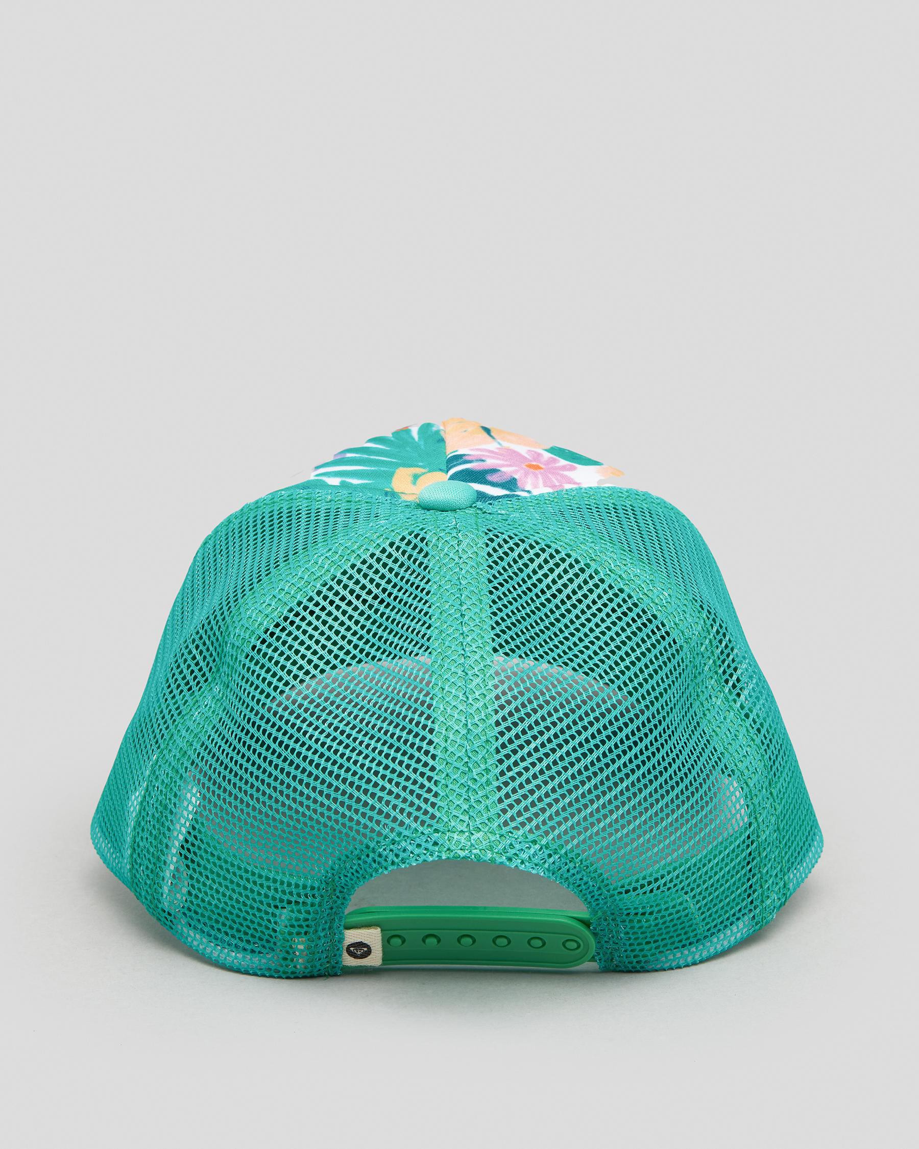 Roxy Toddlers' Sweet Emotion Trucker Cap In Mint Tropical Trails - FREE*  Shipping & Easy Returns - City Beach United States