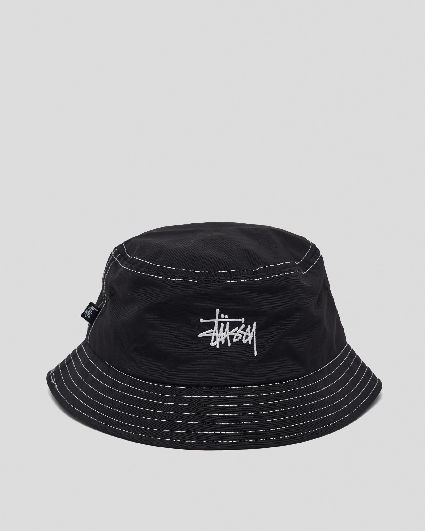 Stussy Contrast Graffiti Bucket Hat In Black - Fast Shipping & Easy ...