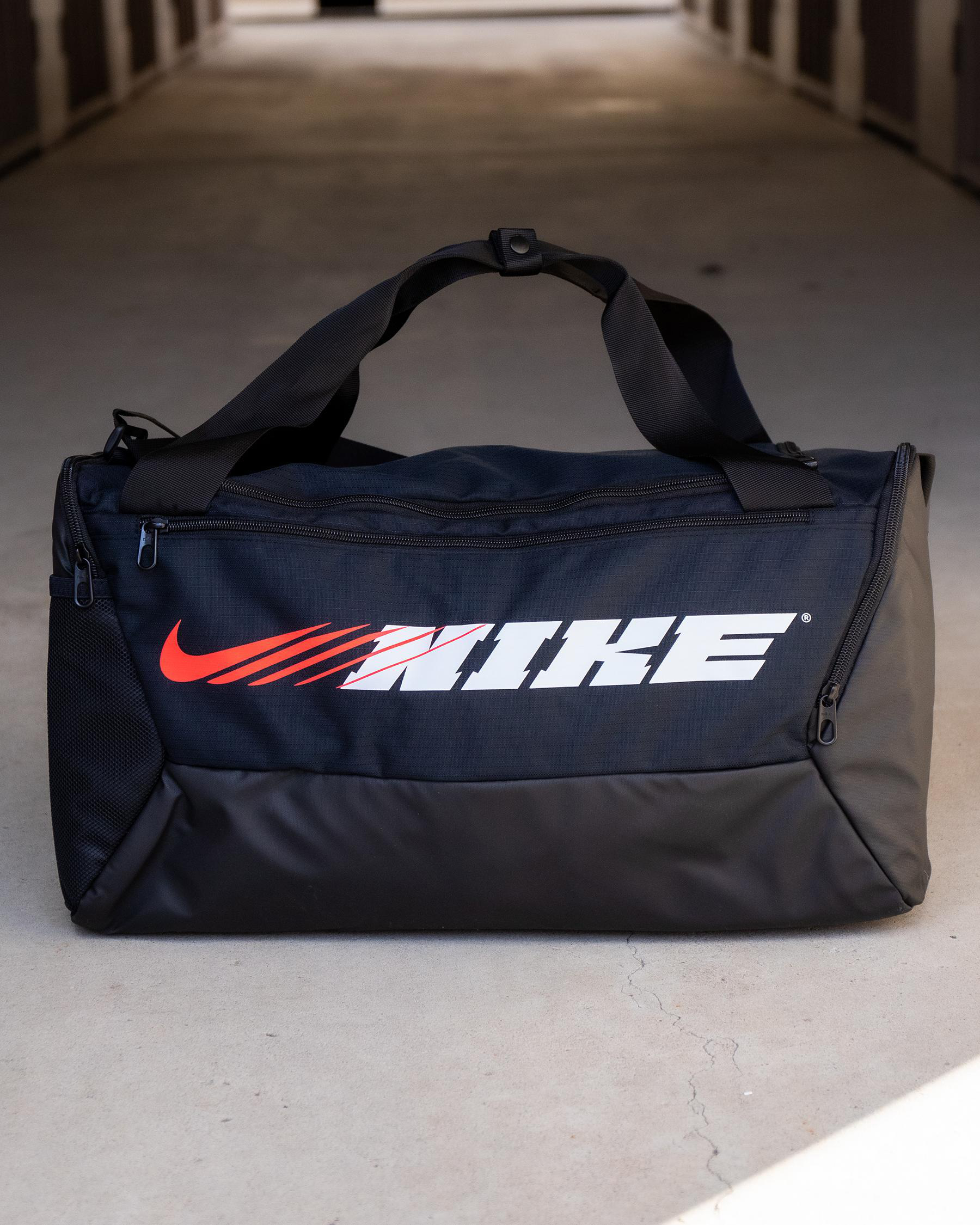Shop Nike Brasilia Duffle Bag In Black/black/white Fast Shipping & Easy Returns City Beach