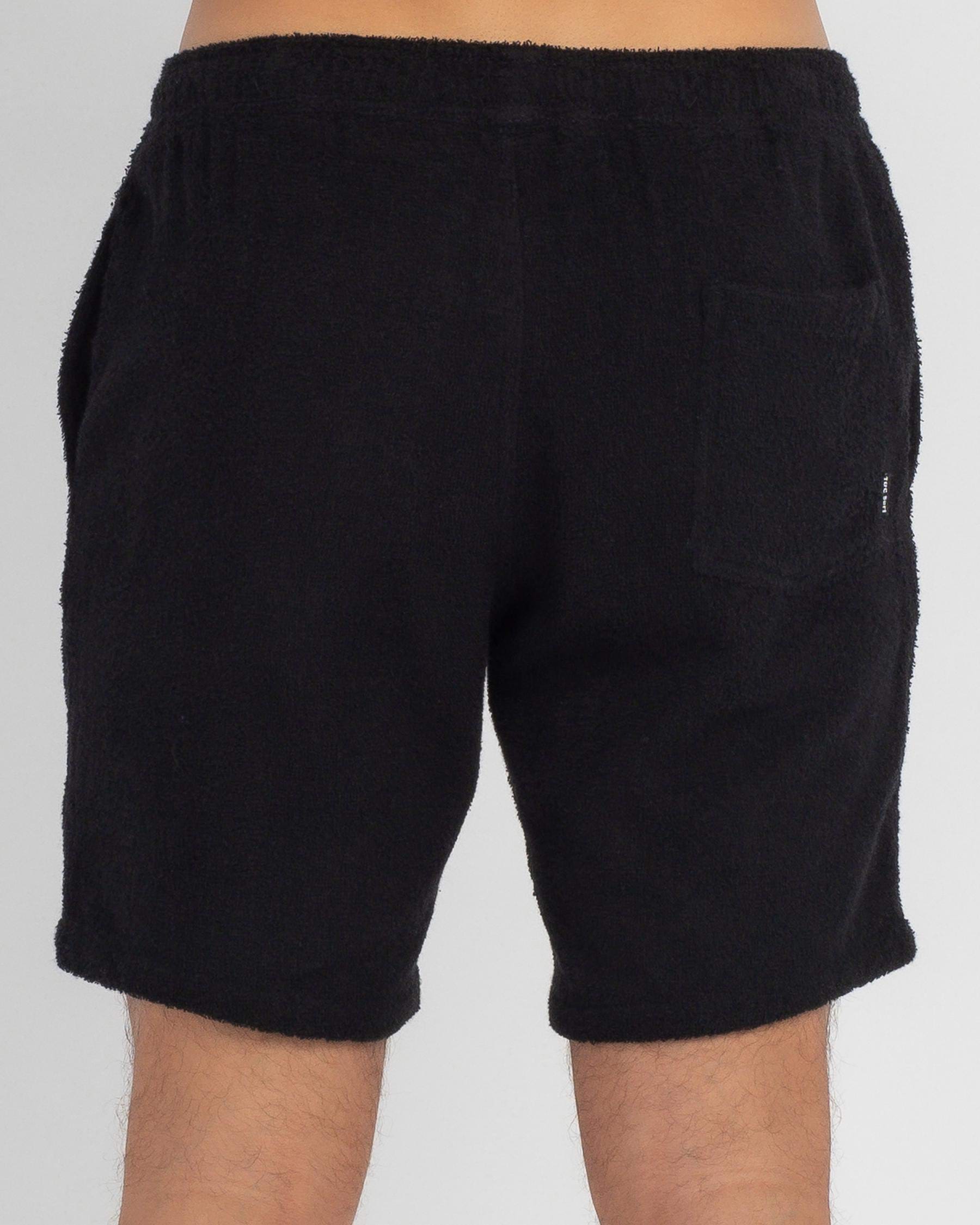 Town & Country Surf Designs Terry Toweling Shorts In Black - Fast ...