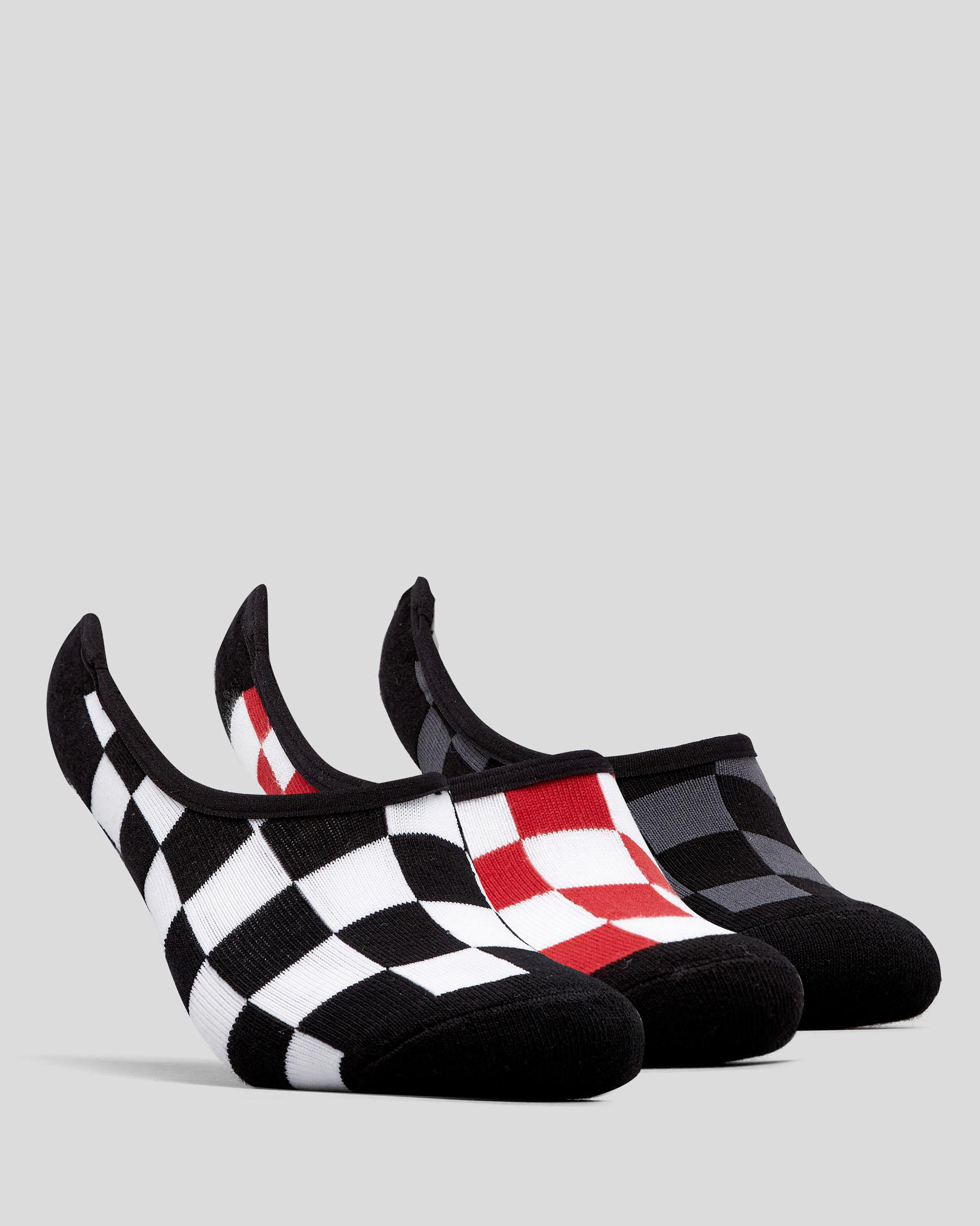 Shop Vans Womens Classic Super No Shows Sock Pack In Red Fast Shipping & Easy Returns City