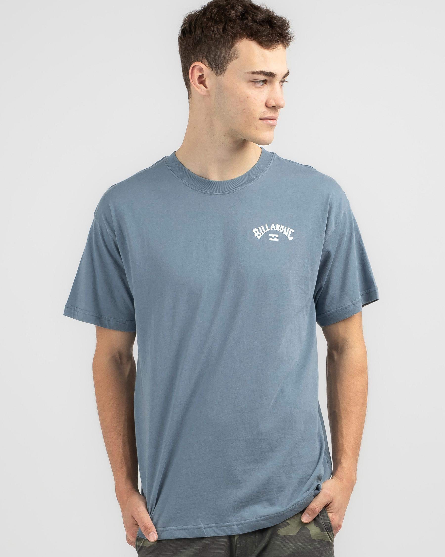 Shop Billabong Team Arch T-Shirt In Washed Blue - Fast Shipping & Easy ...