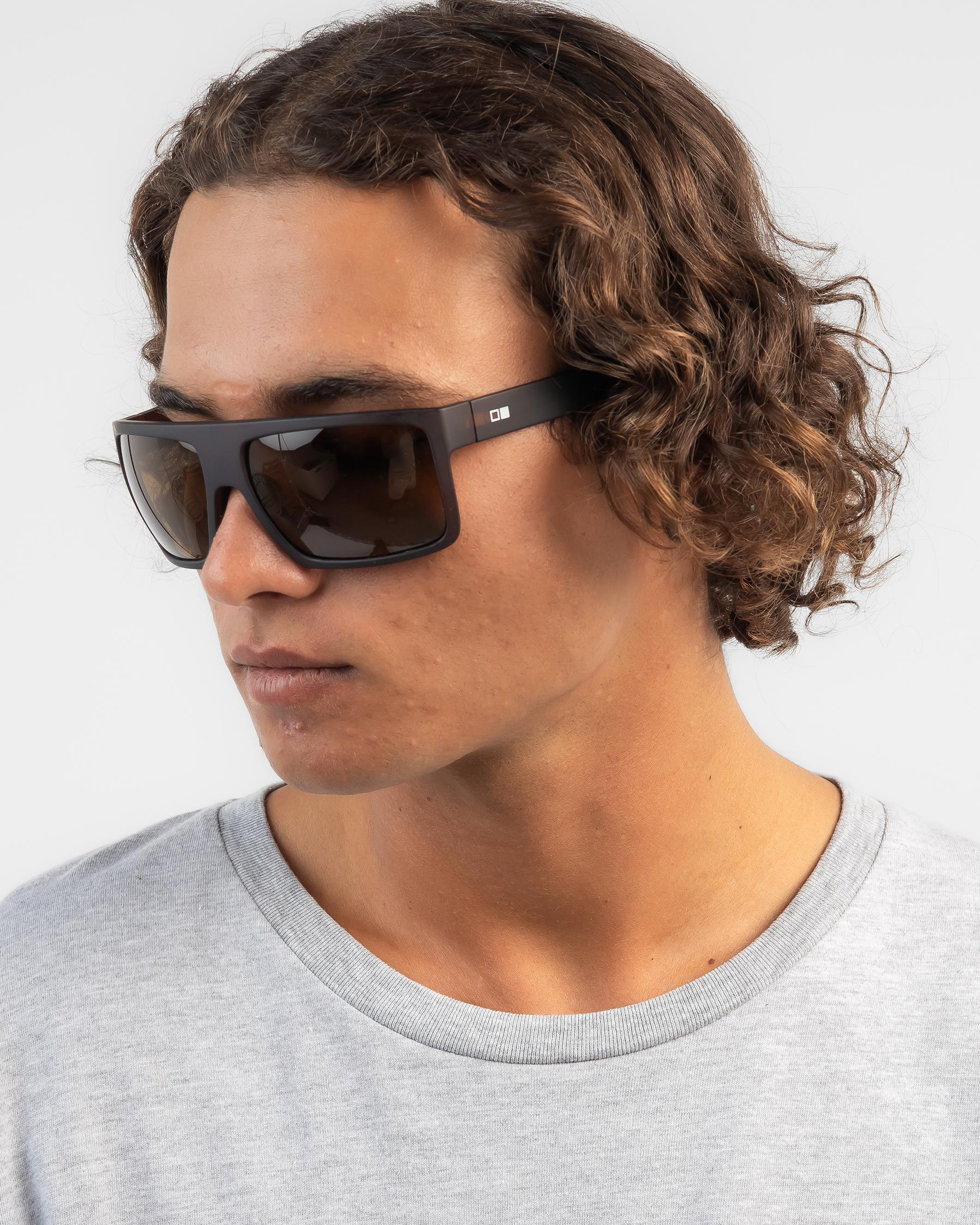 Shop Otis Capitol Sport Polarised Sunglasses In Matte Espresso/brown