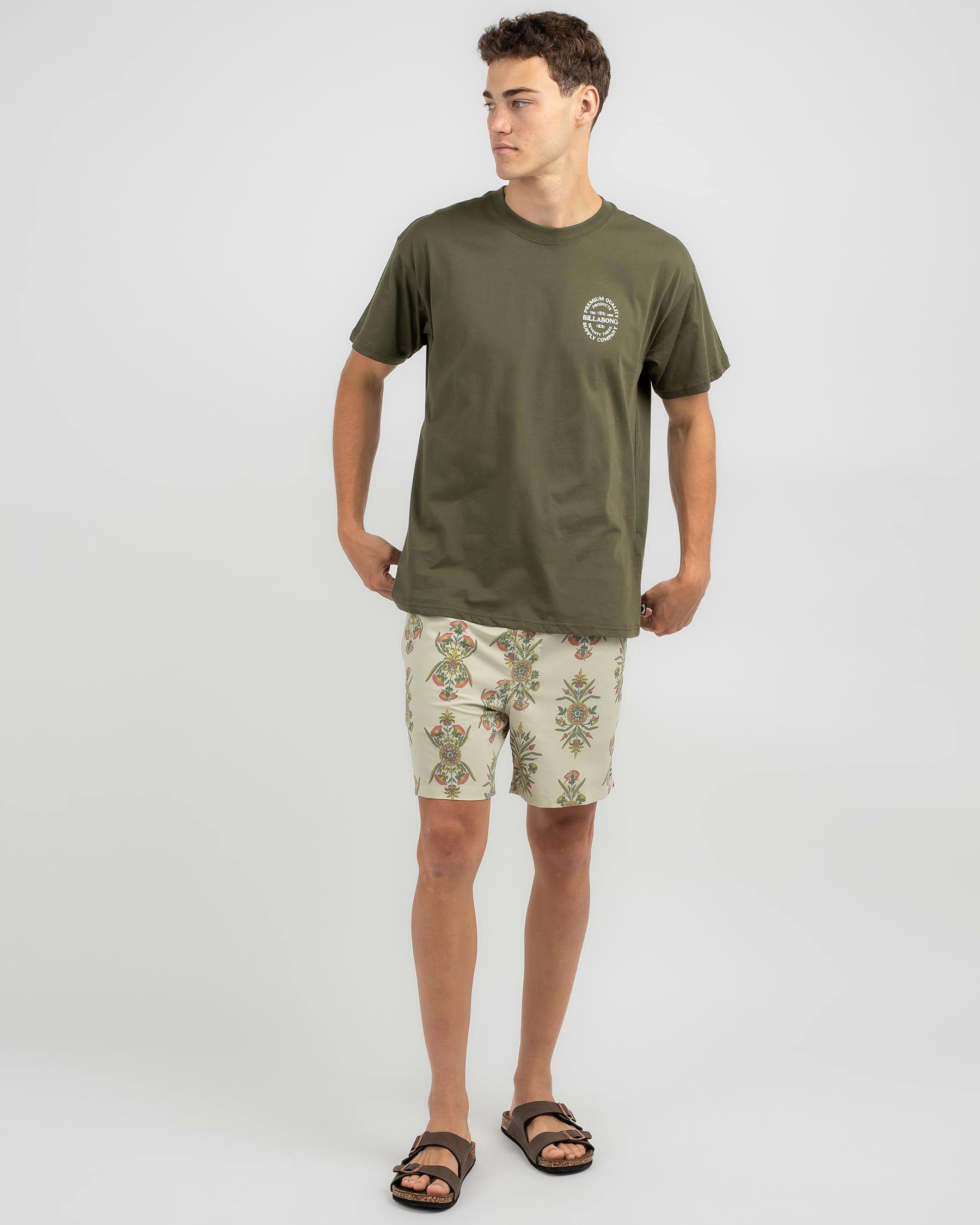 Shop Billabong Supply T-Shirt In Military - Fast Shipping & Easy ...