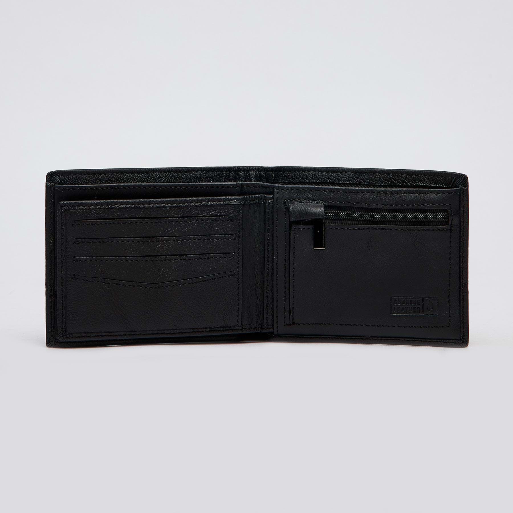 Lucid Trifold Leather Wallet In Black - Fast Shipping & Easy Returns ...