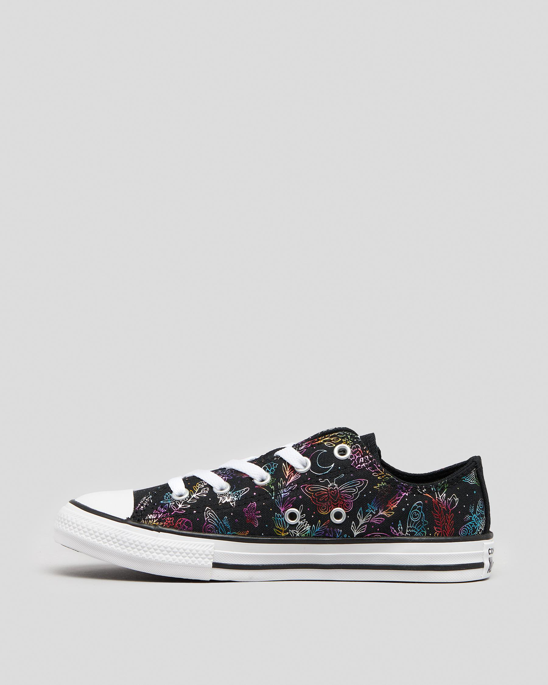 Shop Converse Girls' Chuck Taylor All Star Rainbow Butterfly Shoes In ...