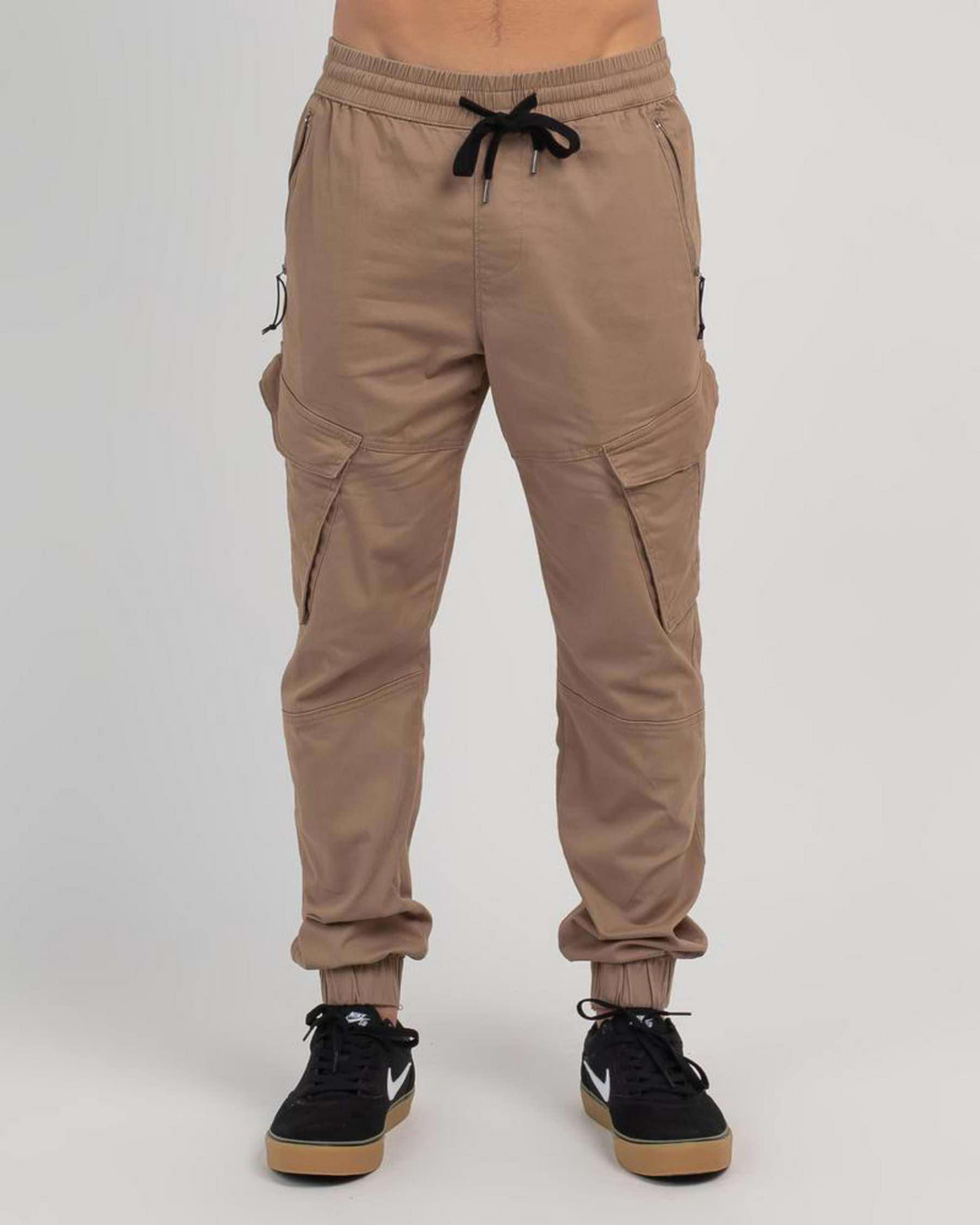 Shop Lucid Ranking Jogger Pants In Tan Fast Shipping & Easy Returns