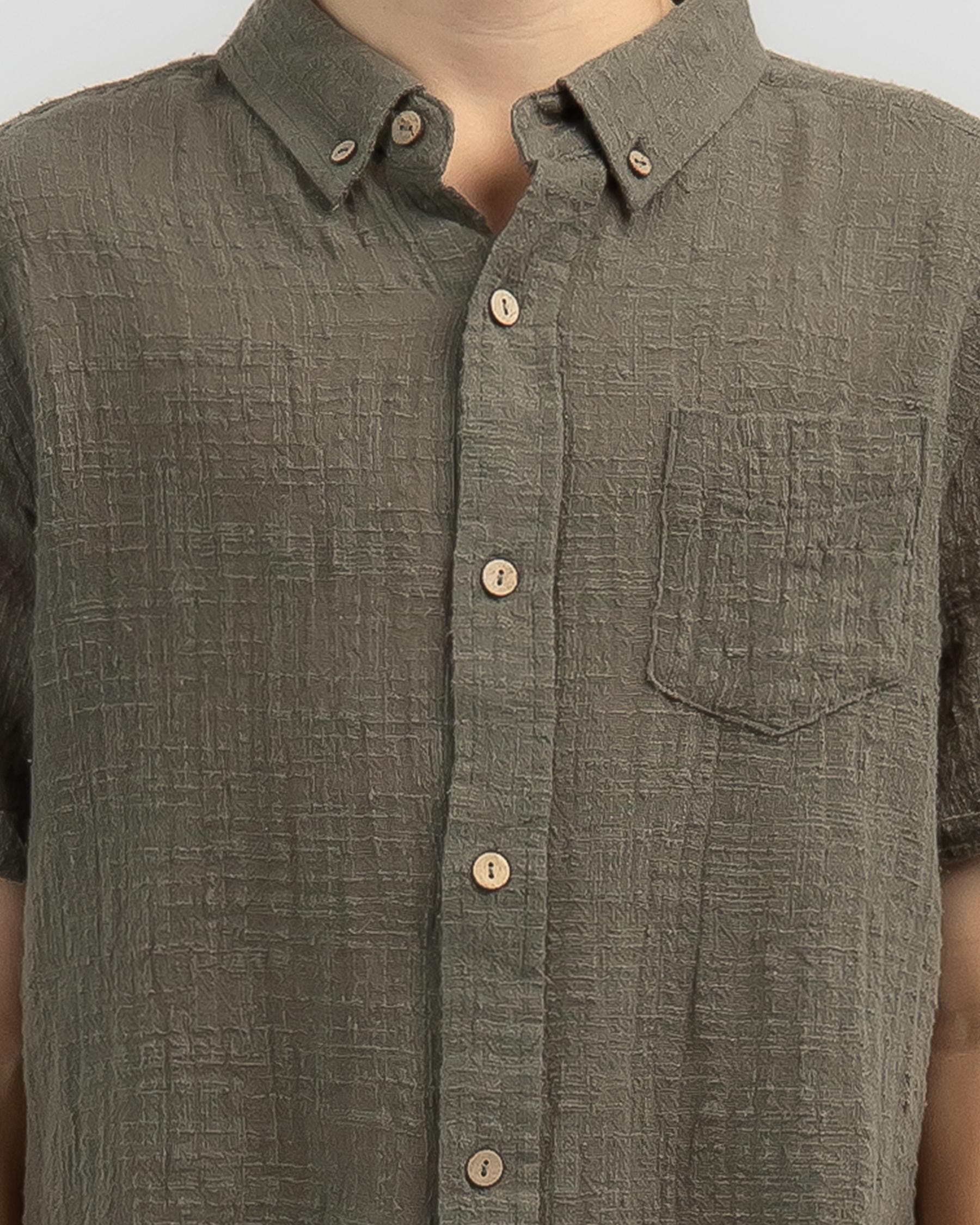 Lucid Boys' Woven Short Sleeve Shirt In Olive - Fast Shipping & Easy ...