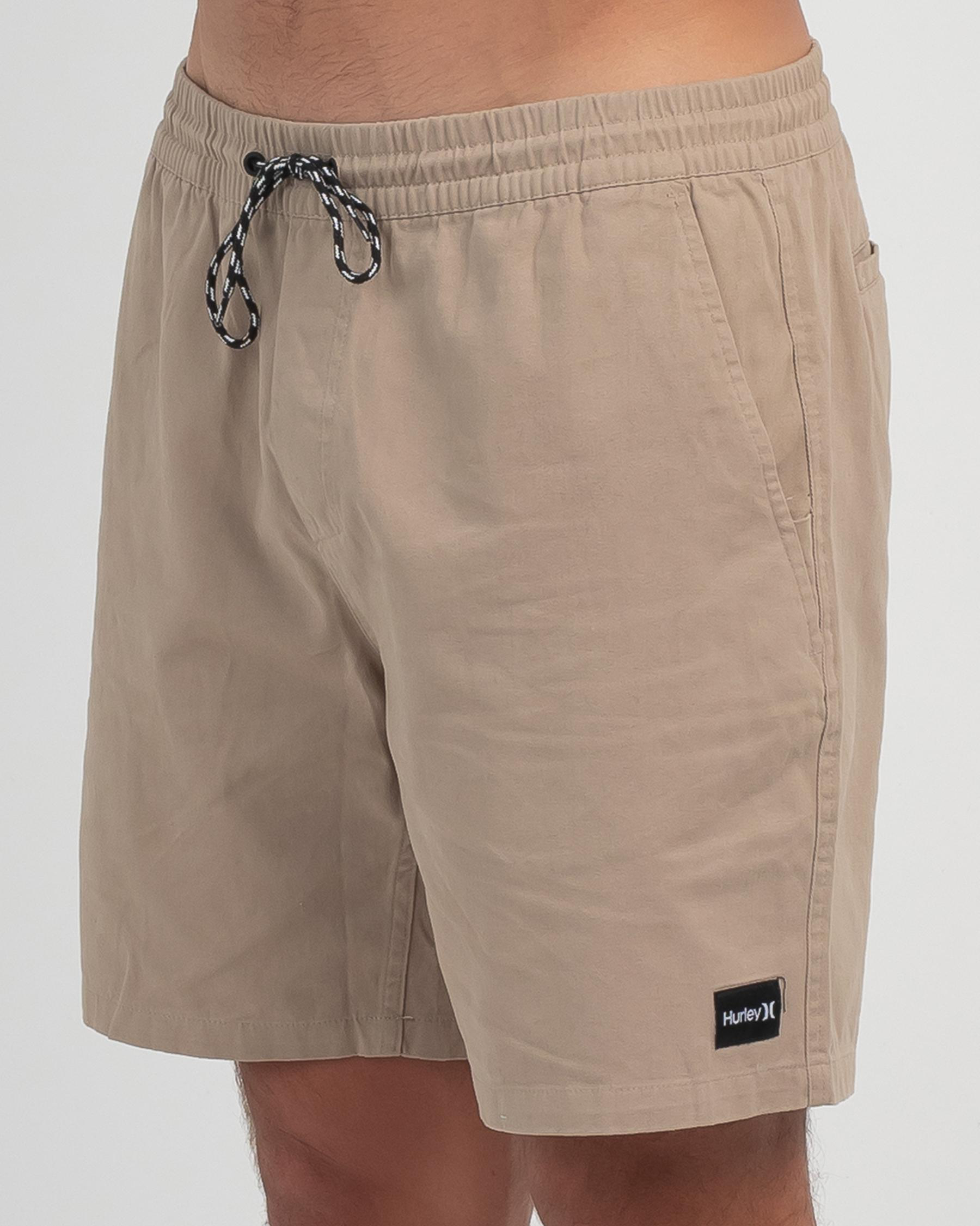 Shop Hurley Pleasure Point Volley 18in Walk Shorts In Khaki Fast