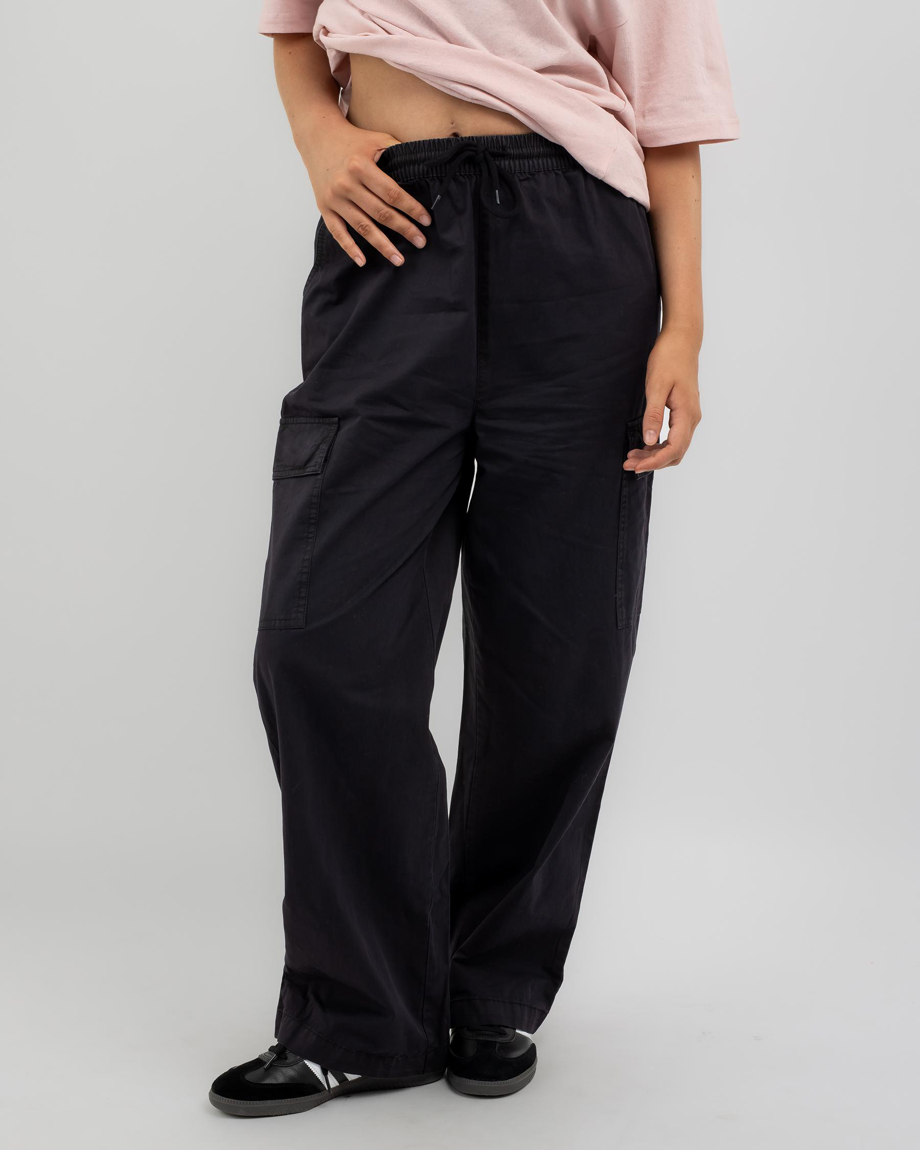 Stussy Drew Cargo Beach Pant In Black Fast Shipping & Easy Returns