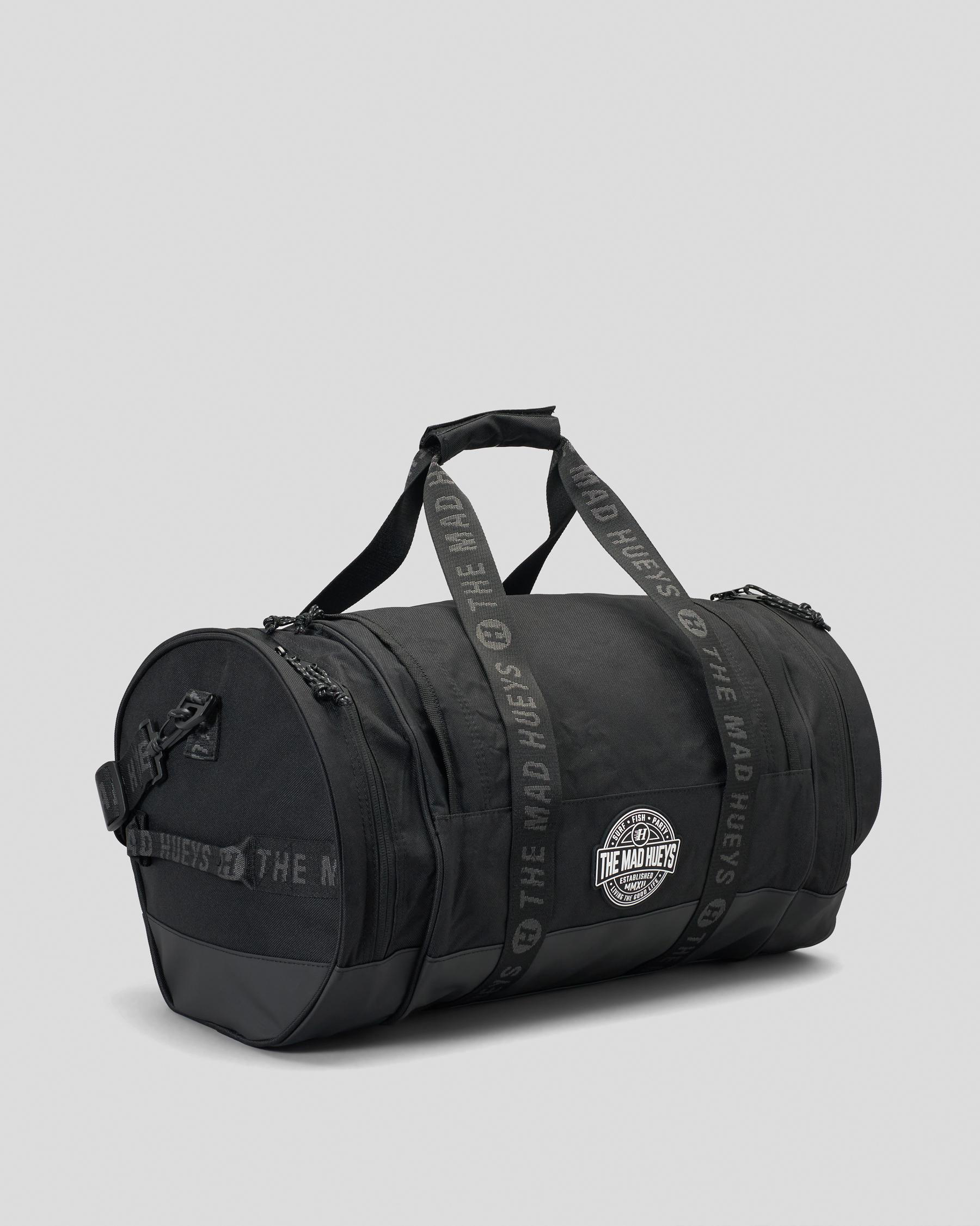 Shop The Mad Hueys Hueys Life Duffle Bag In Black Fast Shipping