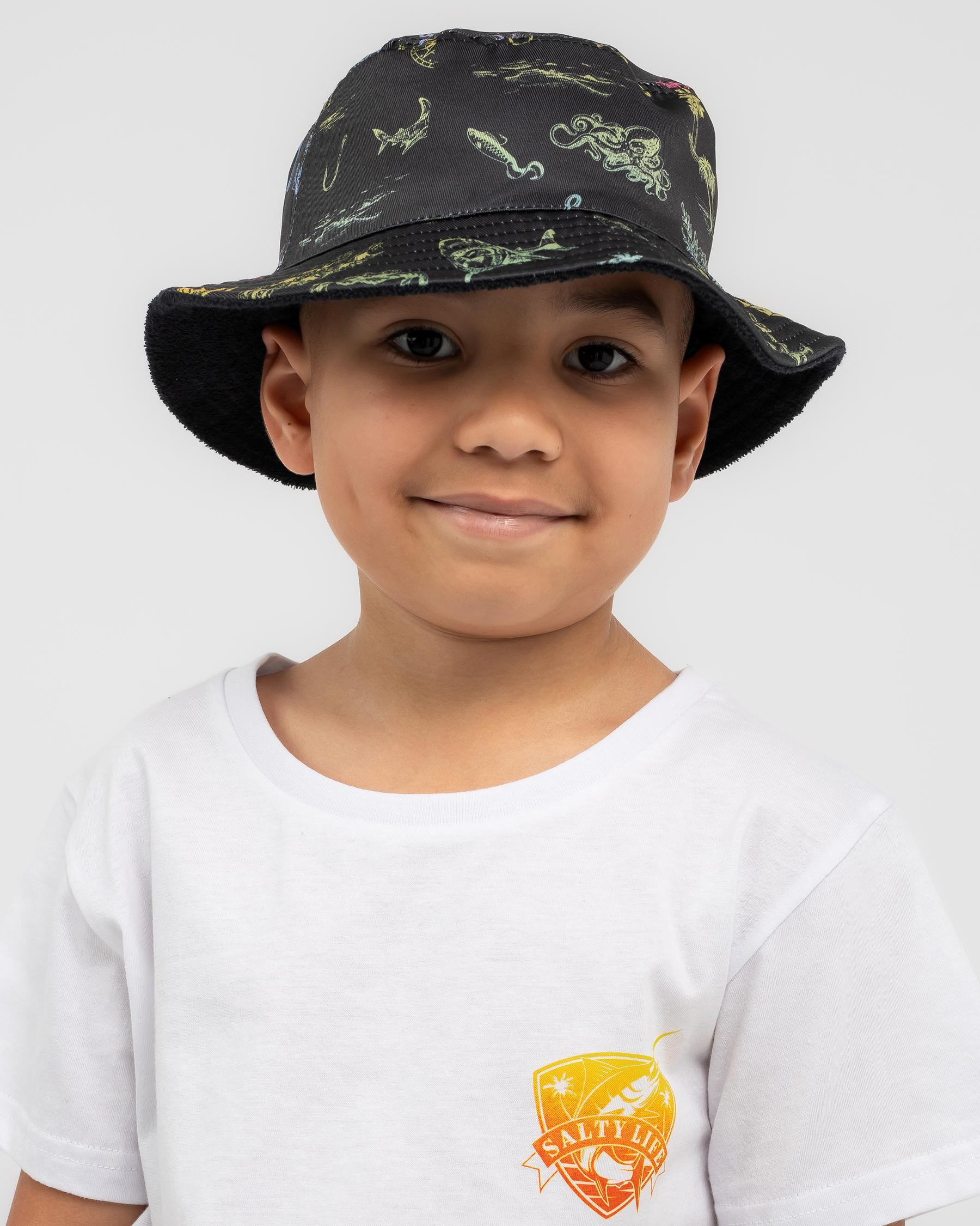 Shop Salty Life Toddlers' Perplex Bucket Hat In Black/multi Fast