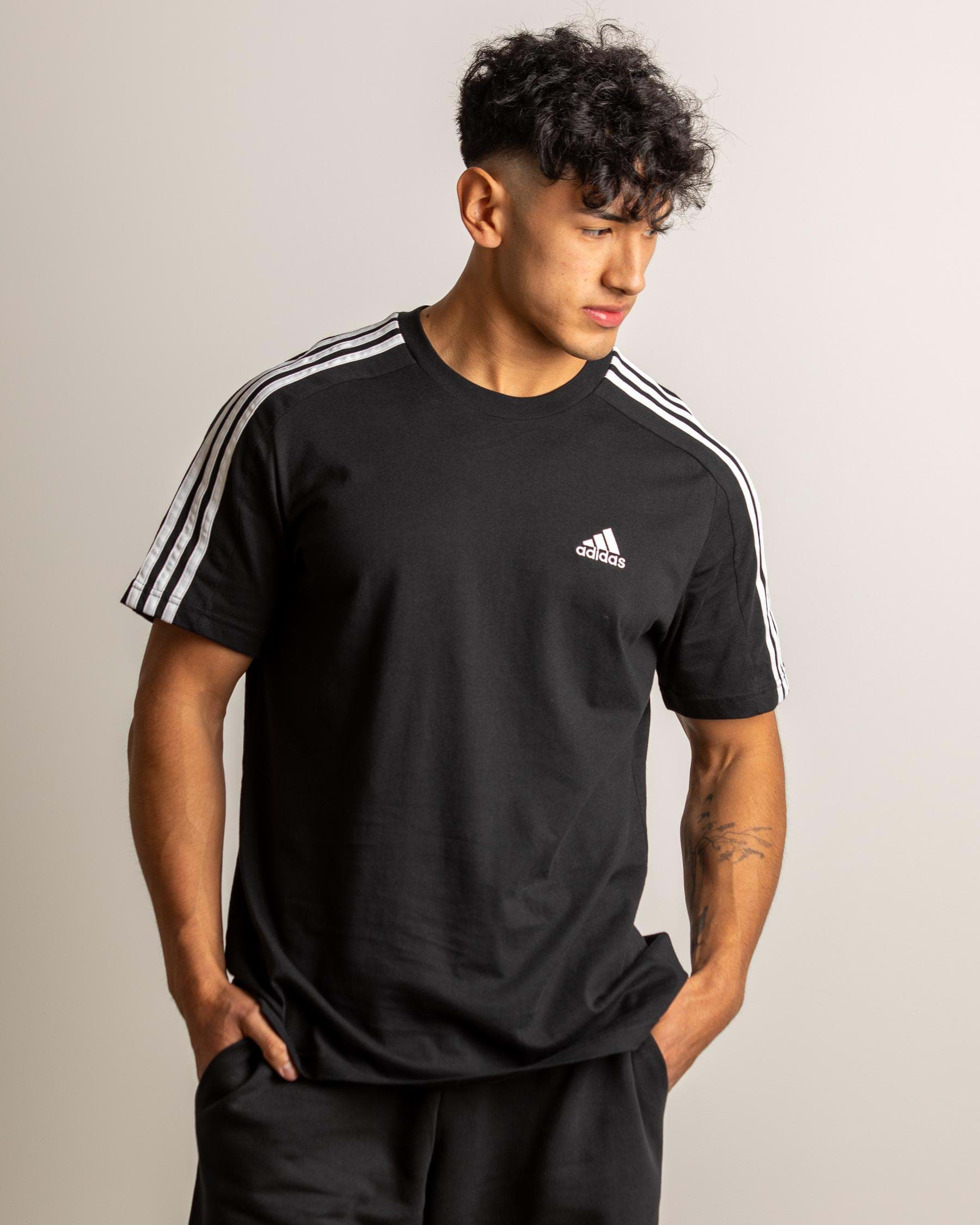 Adidas 3-Stripe T-Shirt In Black/white - Fast Shipping & Easy Returns ...