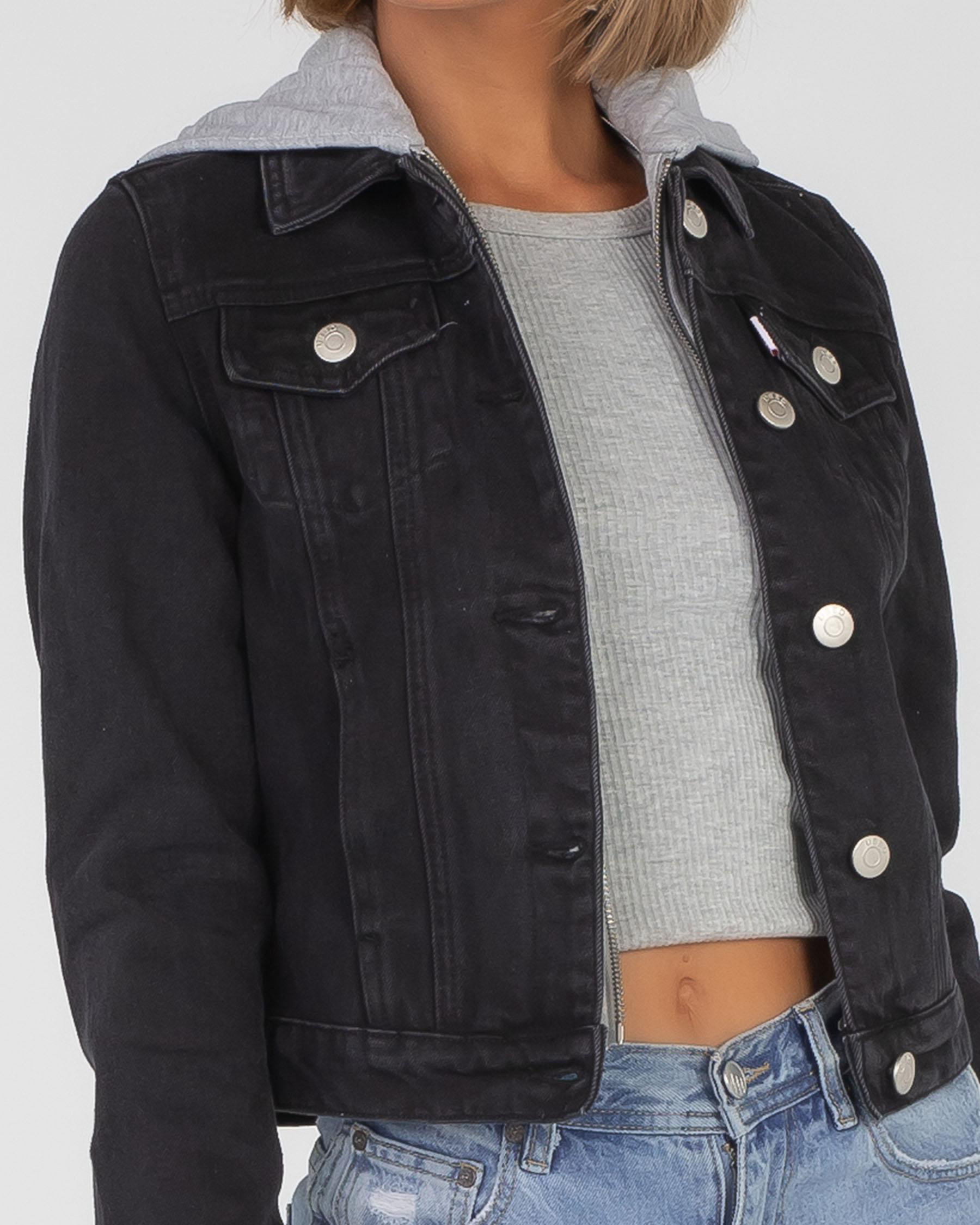 Shop Used Cooper Denim Jacket In Washed Black Fast Shipping & Easy Returns City Beach Australia