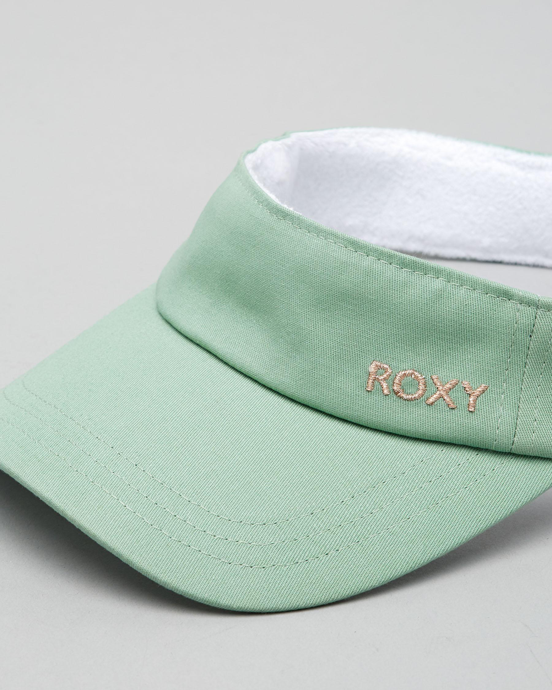Shop Roxy Kind Of Beautiful Visor In Oil Blue Fast Shipping & Easy