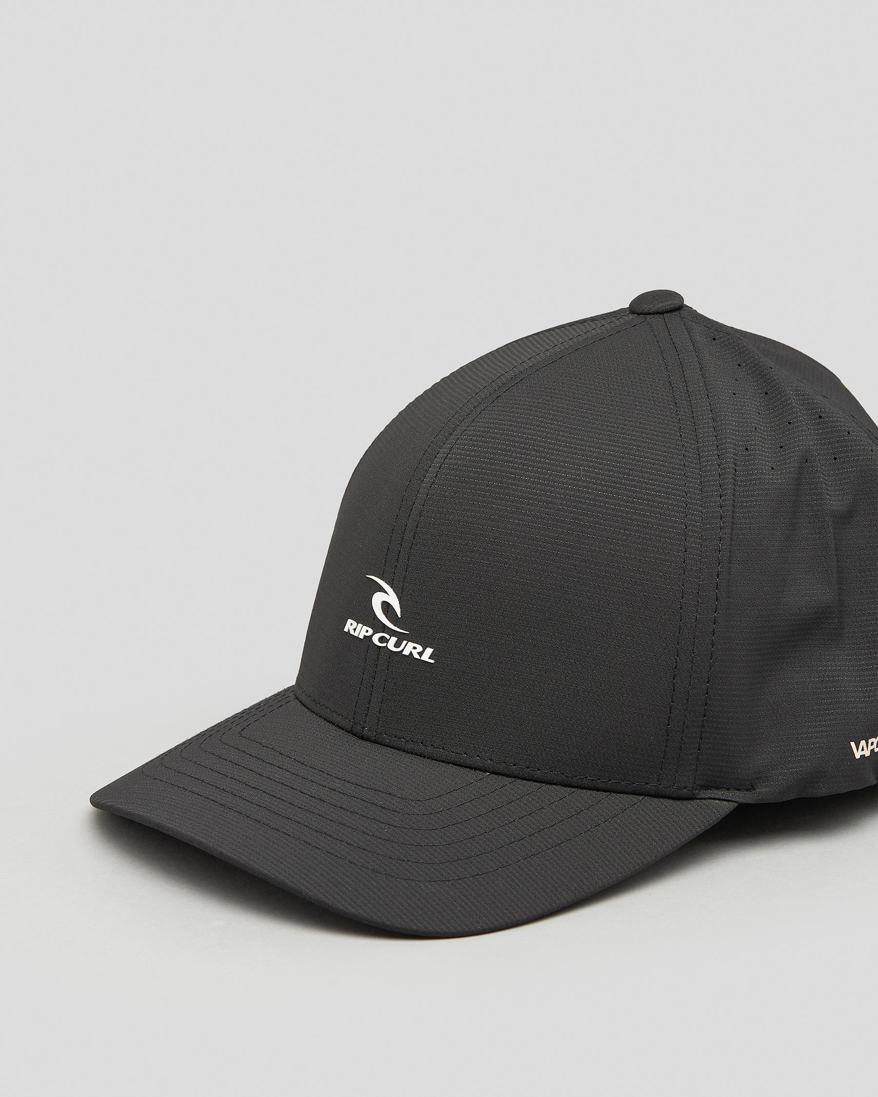 Rip Curl Herren Trucker Cap Snapback – Flexfit 110, Schwarz, Gesticktes Logo, Mit Netzrücken & Verstellbarem Verschluss