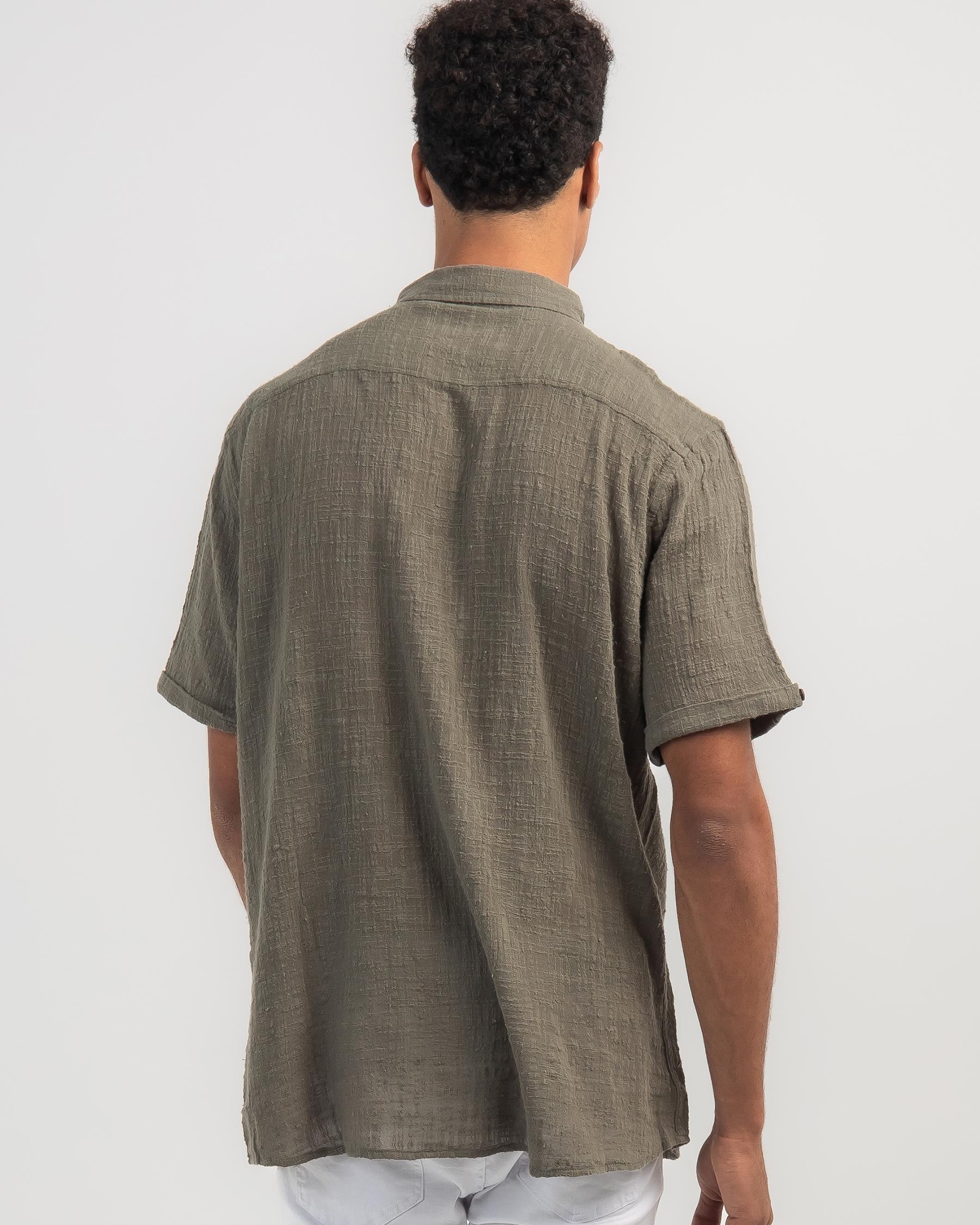 Lucid Woven Short Sleeve Shirt In Olive - Fast Shipping & Easy Returns ...