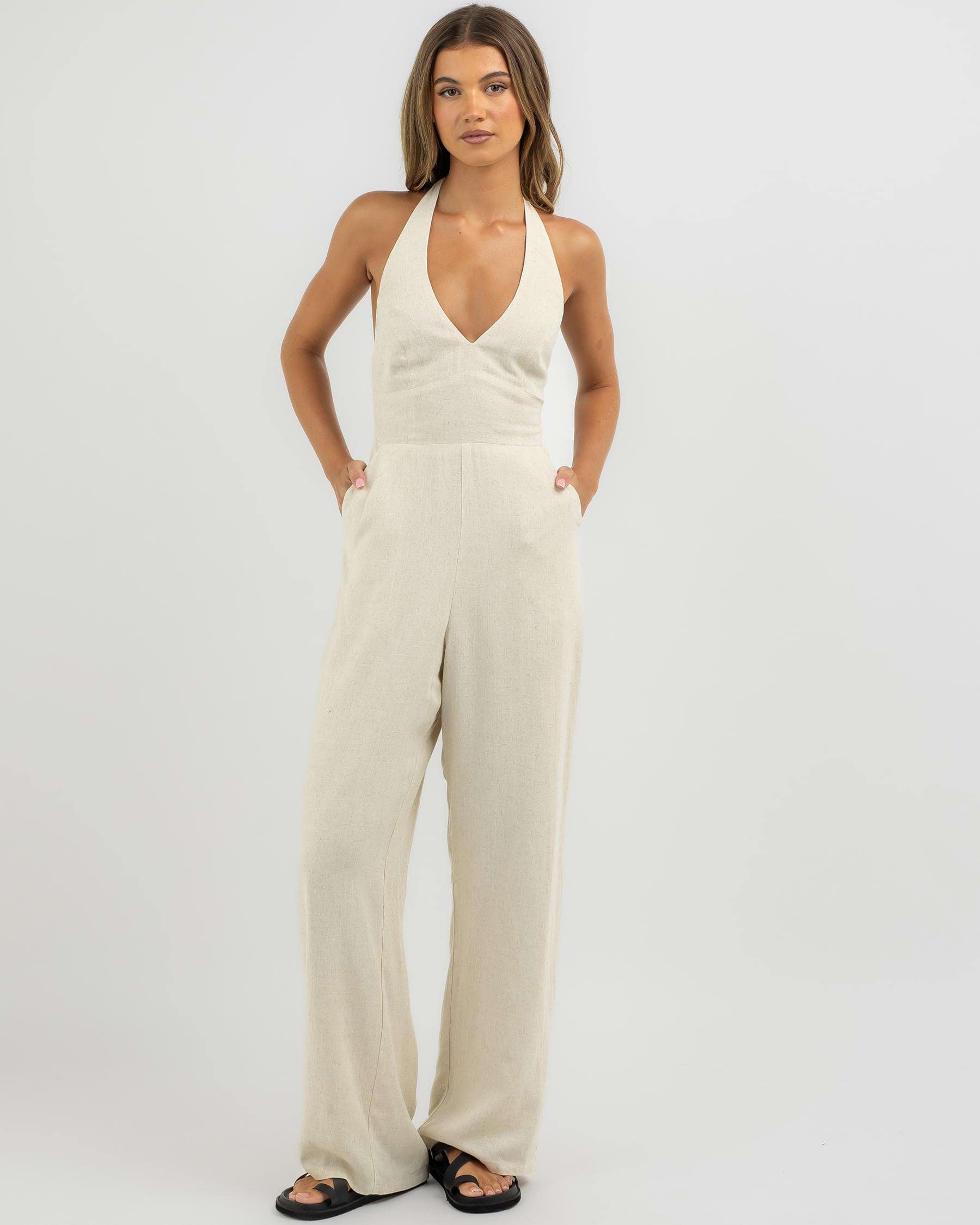Mooloola Vanessa Jumpsuit In Natural Marle - FREE* Shipping & Easy ...