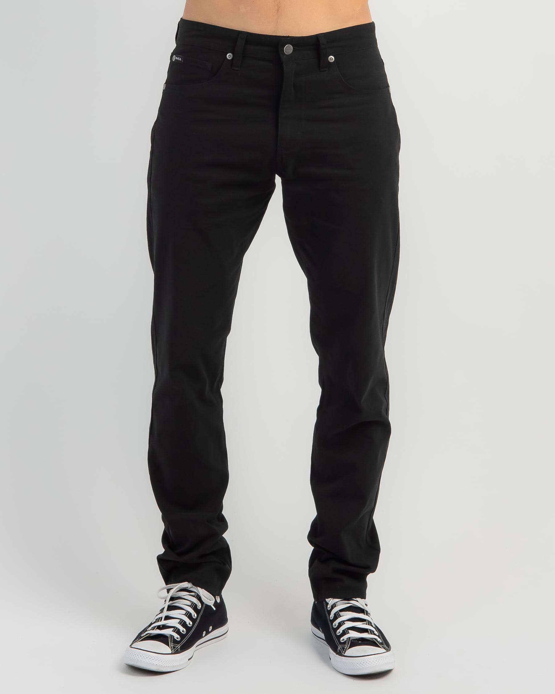 RVCA Daggers Twill Pants In Black - Fast Shipping & Easy Returns - City ...