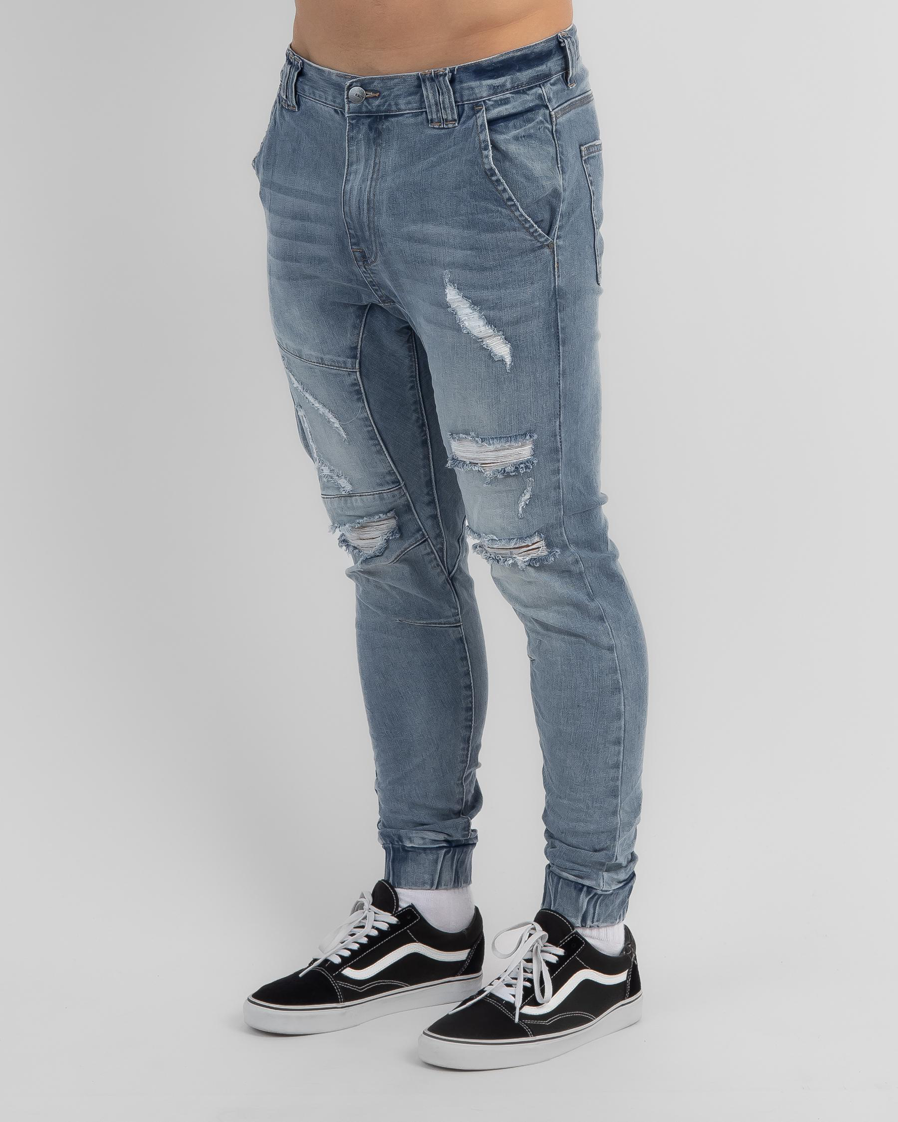 Kiss Chacey Spartan Denim Jogger Pants In Horizon Blue - Fast Shipping ...