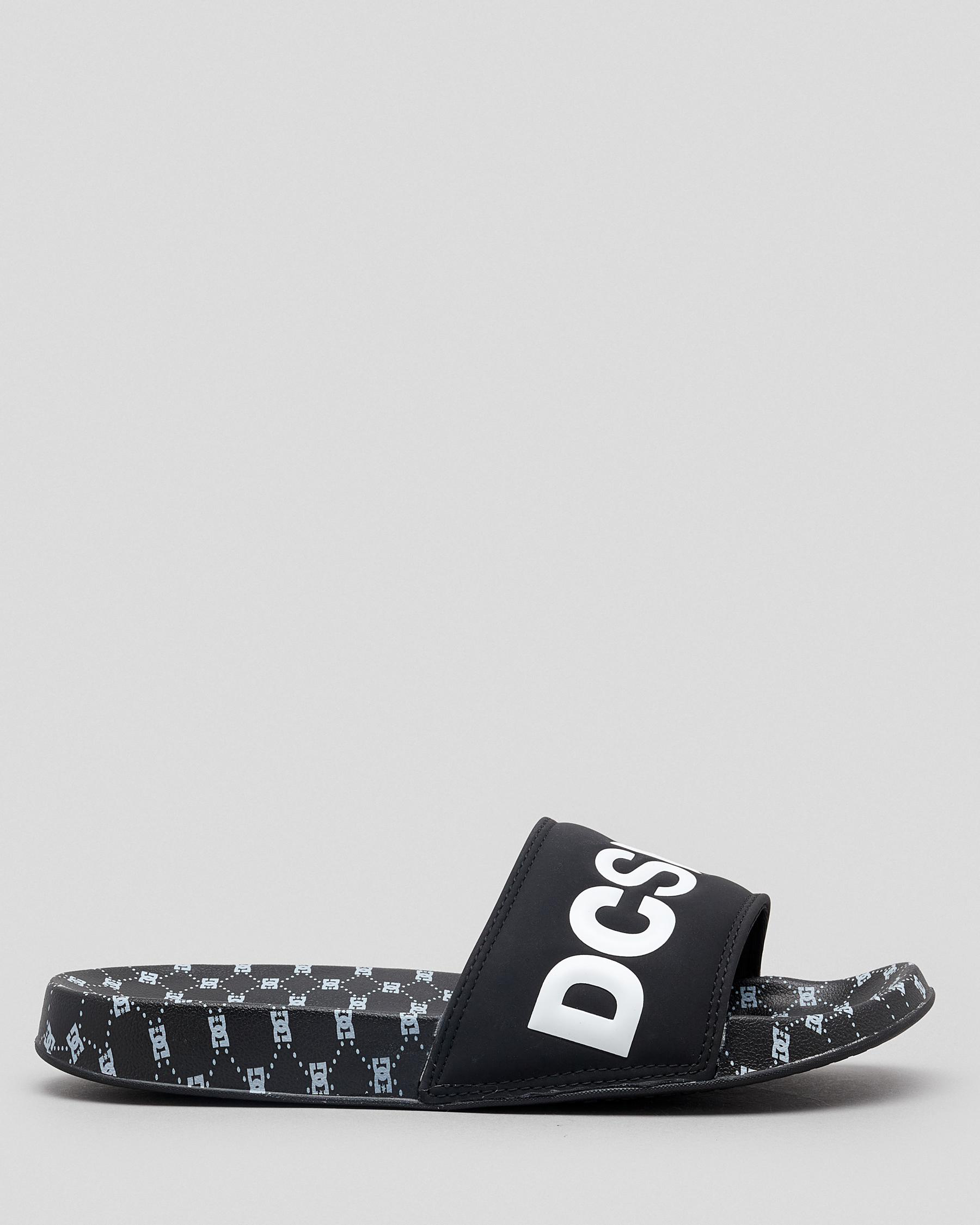 DC Shoes DC Slide SE Slides In Black/monogram - Fast Shipping & Easy ...